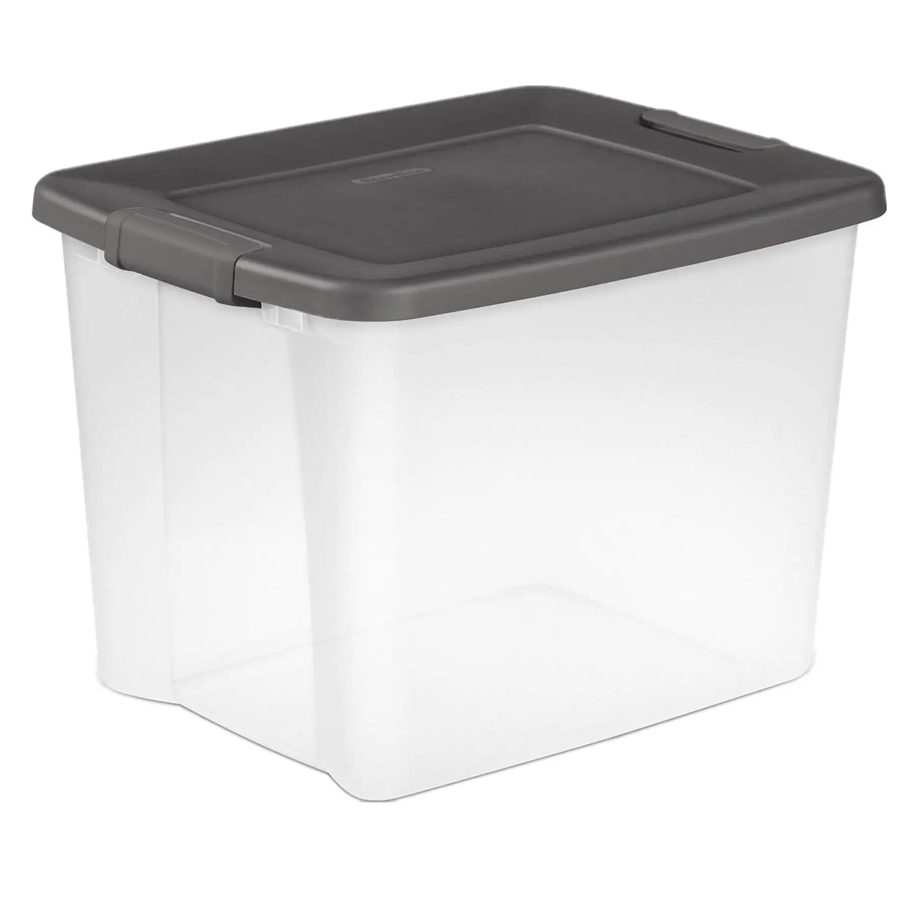 Sterilite ShelfTotes 50 Quart Clear Latched Plastic Storage Container, 24 Pack