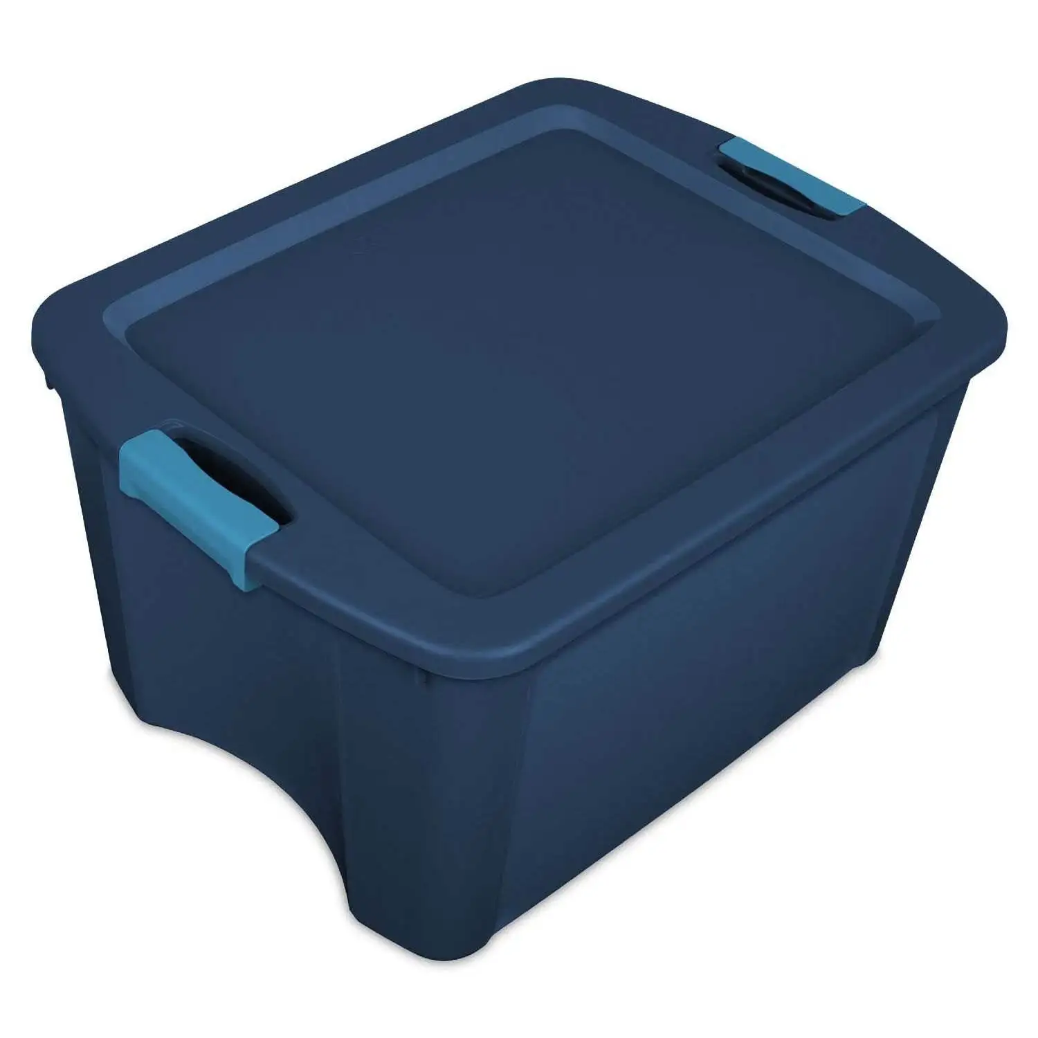 Sterilite 18 Gal Latch and Carry, Stackable Storage Bin w/ Latching Lid, 18 Pack