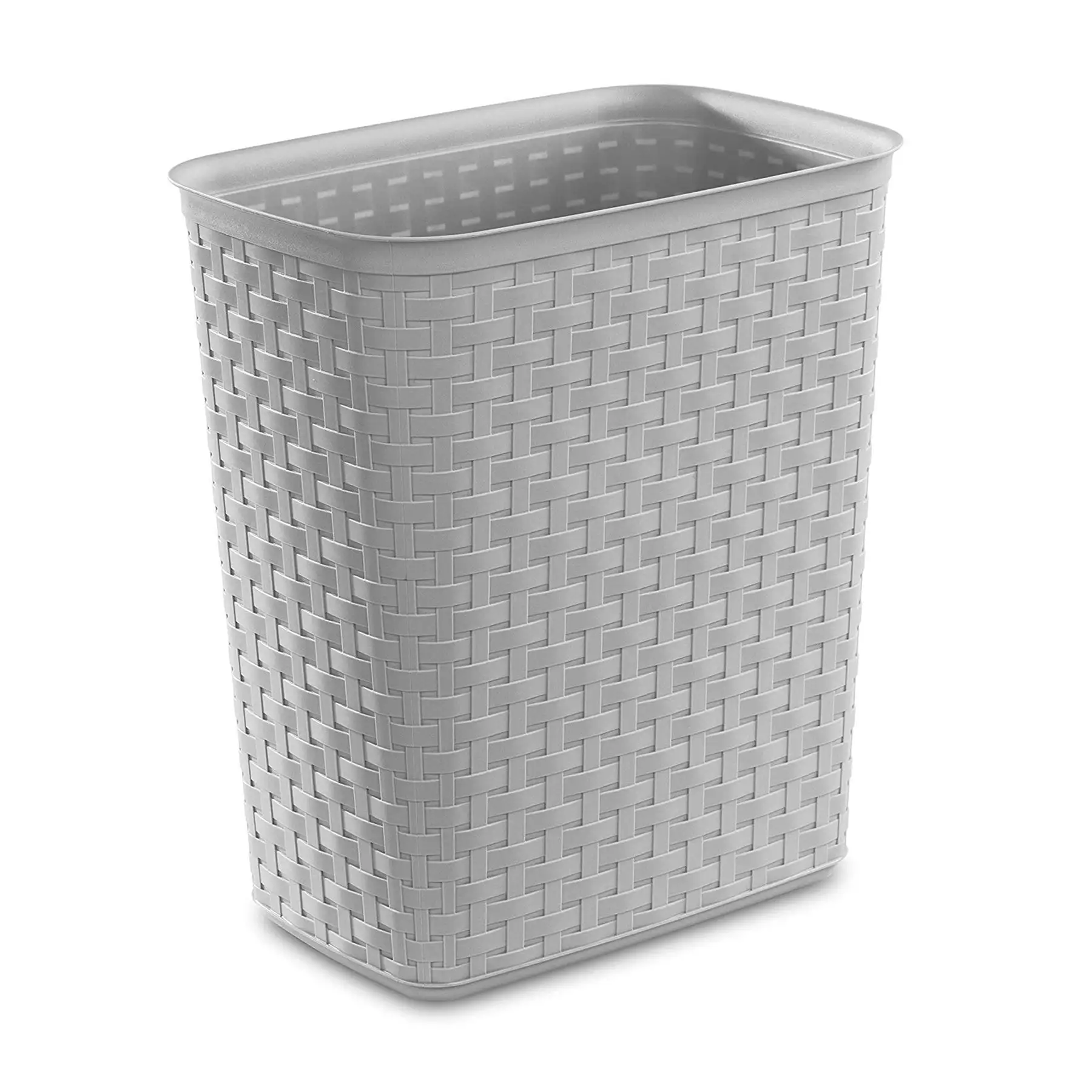 Sterilite Weave 5.8 Gallon Plastic Home/Office Wastebasket Trash Can (12 Pack)