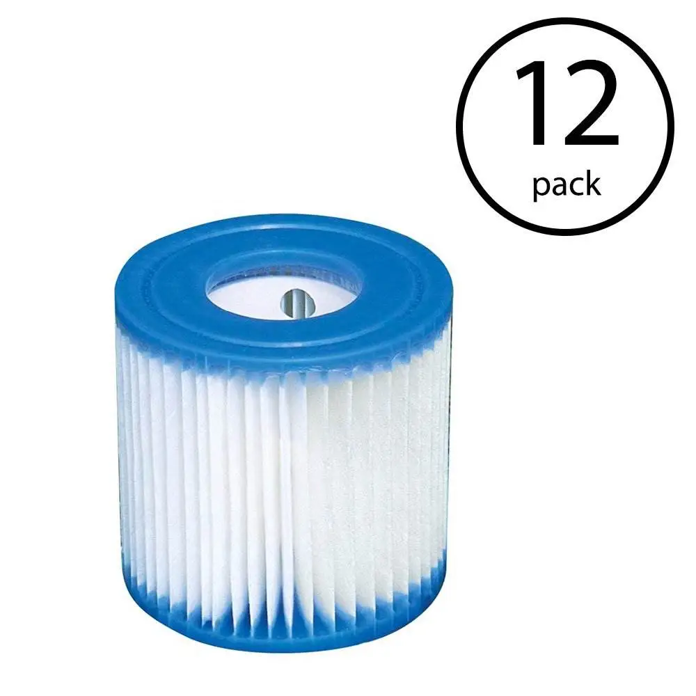 Intex Swimming Pool Easy Set Filter Cartridge Replacement Type H (12 Pack)