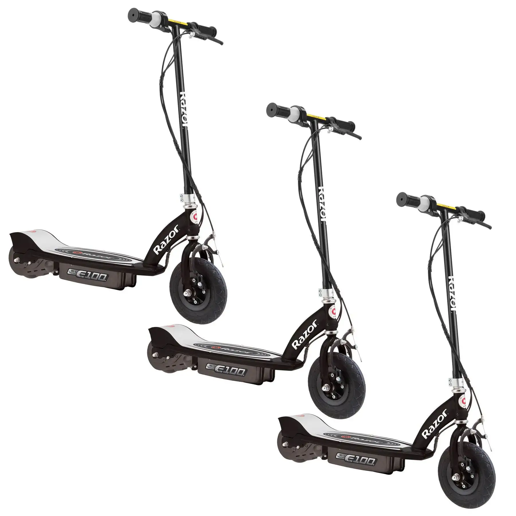 Razor E100 Kids Ride On 24V Motorized Electric Powered Scooters, Black ...