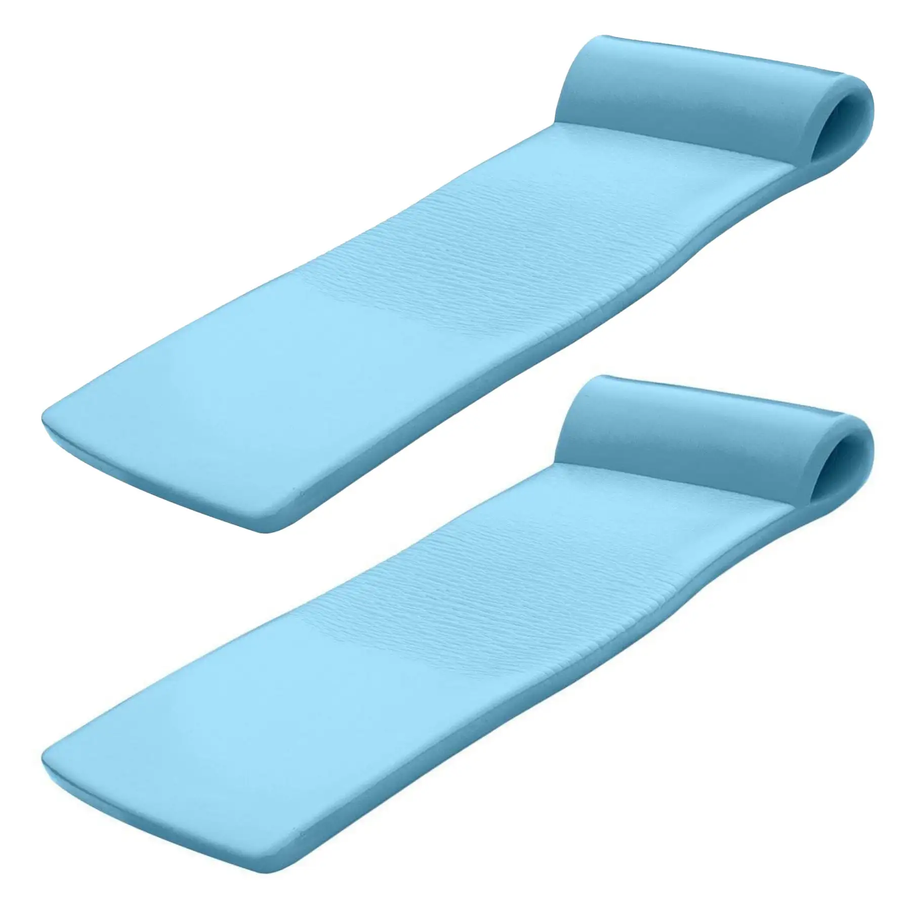 Texas Recreation Sunsation 70 Inch Foam Raft Lounger Pool Float, Blue (2 Pack)