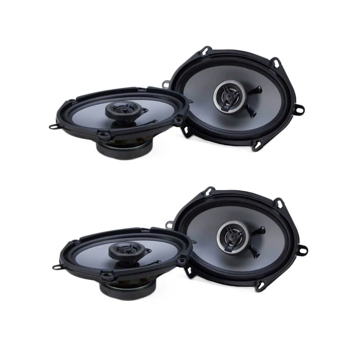 Crunch 250W Full Range 2 Way Coaxial Car Audio 5x7 by 6x8" Speaker Pair (2 Pack)