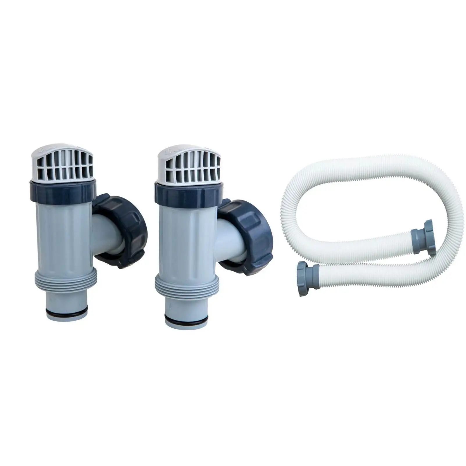 Intex Plunger Valve Part (2 Pack) +1.5 Inch Pool Pump Replacement Hose (2 Pack)