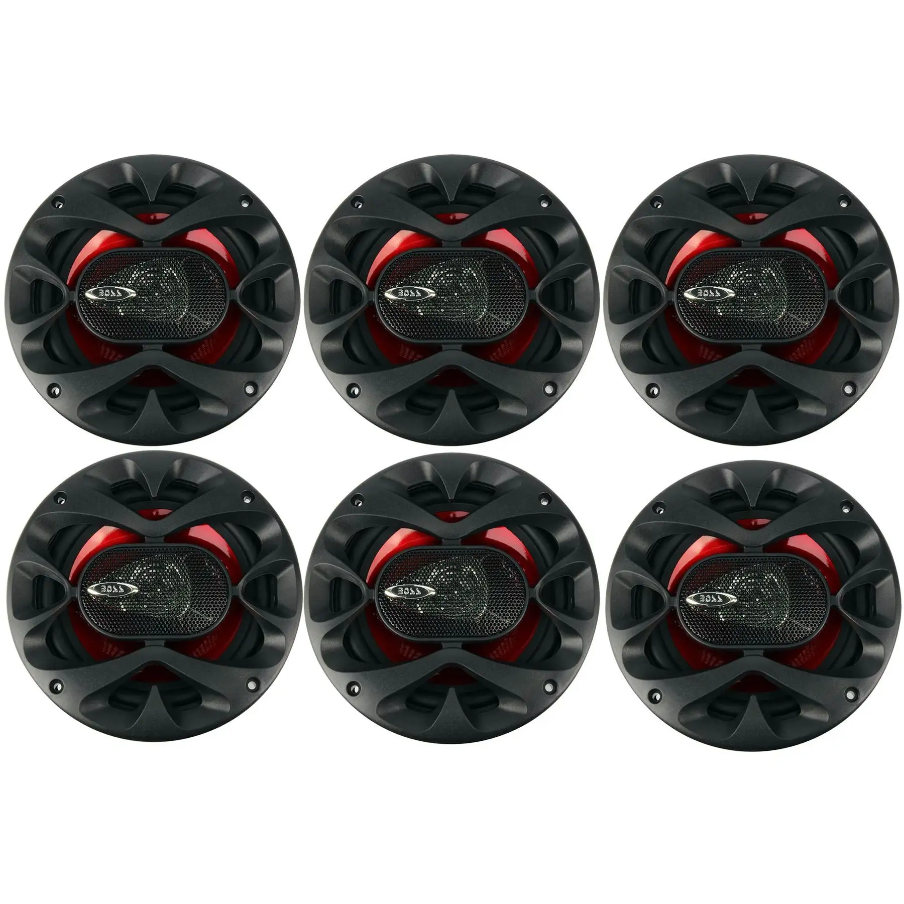 Boss 6.5 Inch 300 Watt 3-Way Car Coaxial Audio Stereo Speakers CH6530 (6 Pack)