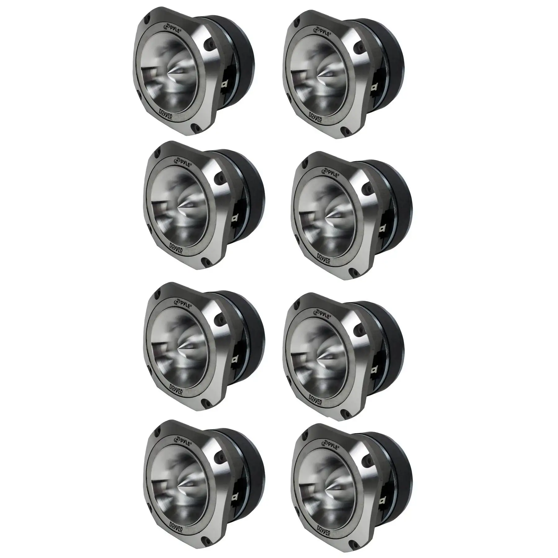 PYLE PDBT3 1.5 Inch 500 Watt 4-Ohm Titanium Super Car Audio Tweeter (8 Pack)