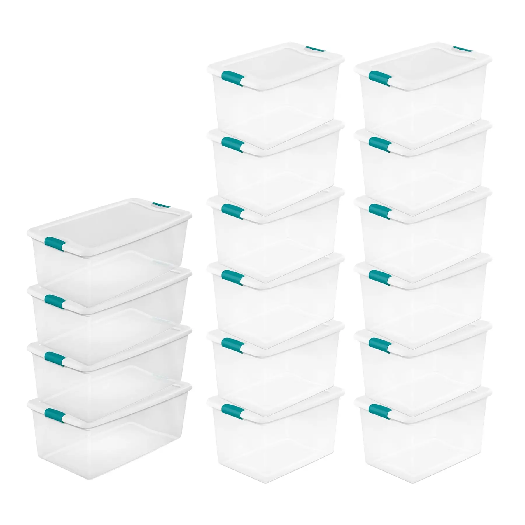 Sterilite 106-Quart Latching Storage Box (4-Pack) & 64-Quart Container (12-Pack)