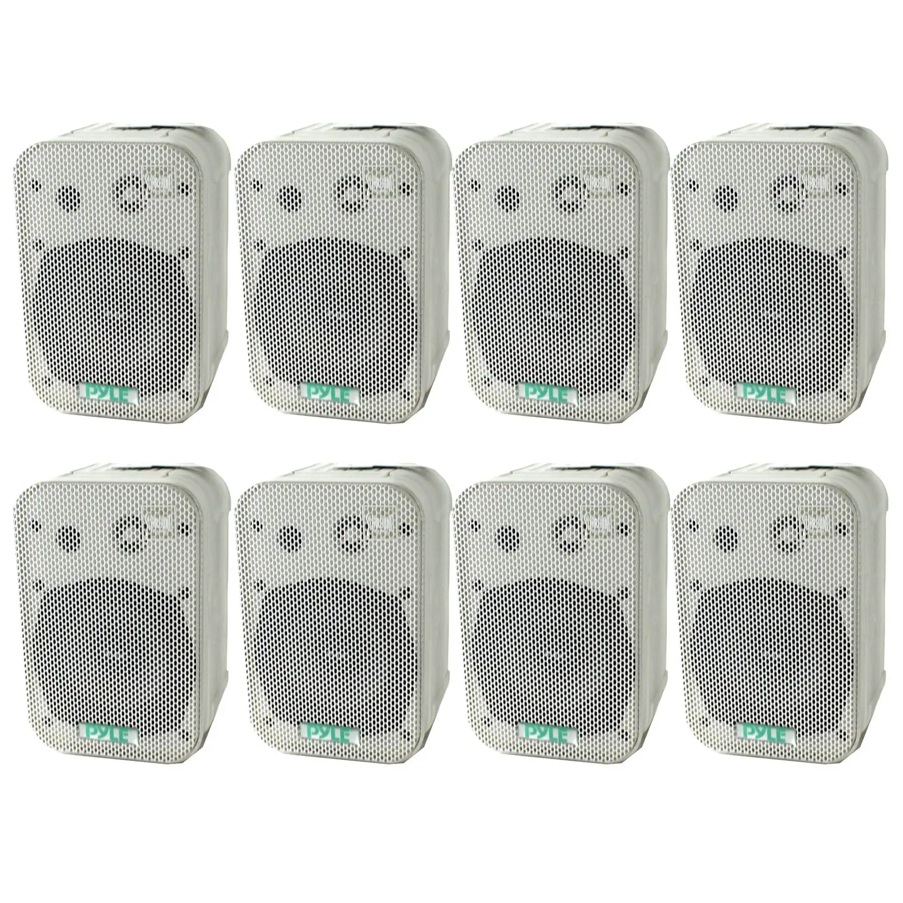 2 PYLE 5.25" 2-Way White In/Outdoor Waterproof Home Theater Speakers (8 Pack)