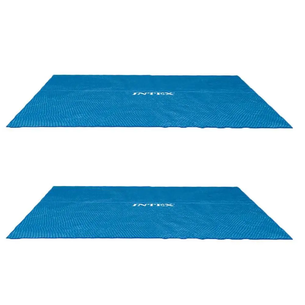 Intex 9 x 18 Foot Rectangular Solar Frame Set Swimming Pool Cover (2 Pack)