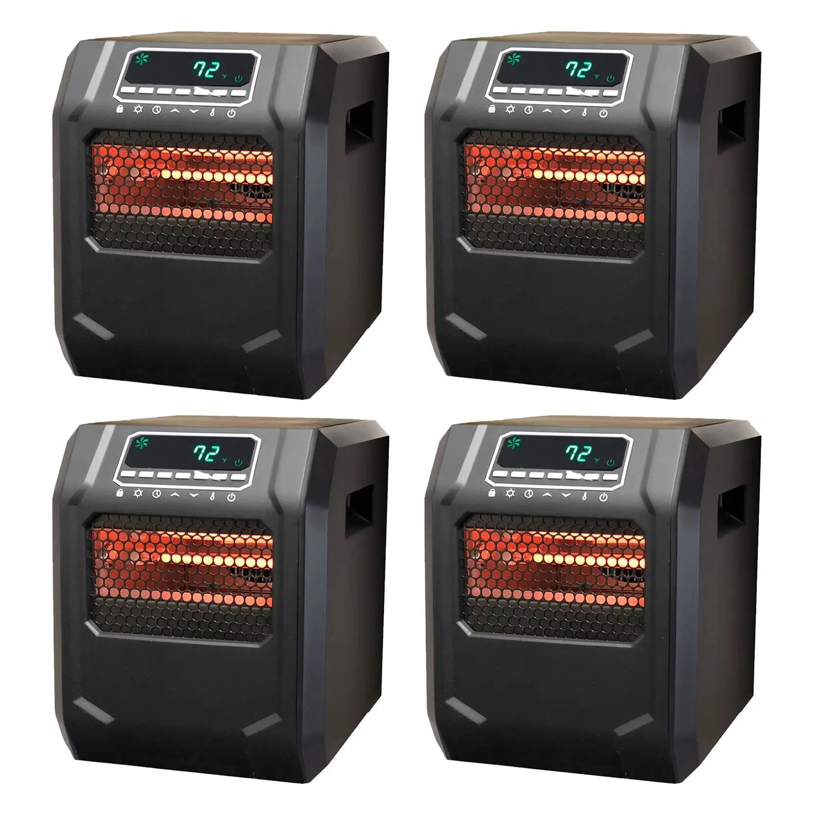 Lifesmart 4-Element Quartz Infrared Electric Large Room Space Heater (4 Pack)