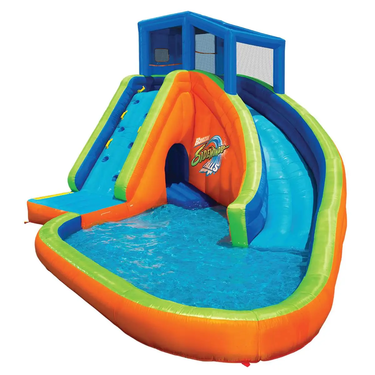 Banzai Falls Inflatable Water Park Kiddie Pool with Slides & Cannons (2 Pack) - Image 2