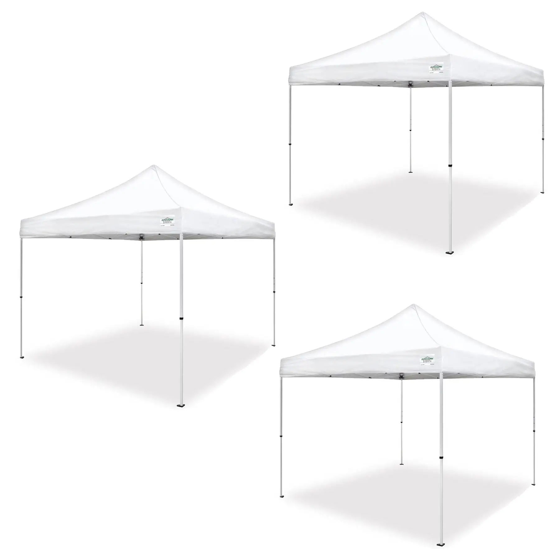 Caravan Canopy Pro 2 10 x 10 Foot Straight Leg Instant Canopy, White (3 Pack)