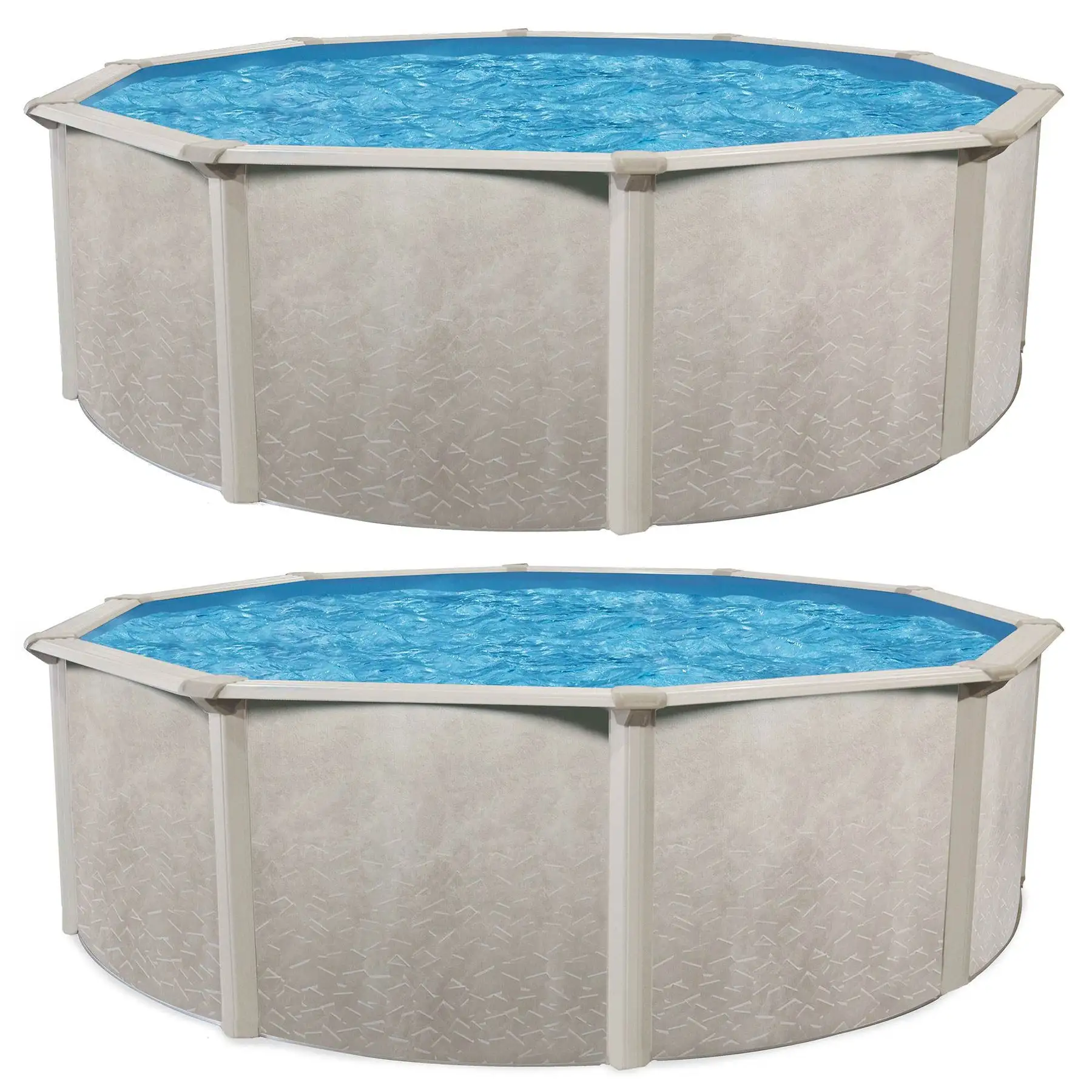 Aquarian Phoenix 24' x 52" Round Steel Frame Above Ground Swimming Pool (2 Pack)