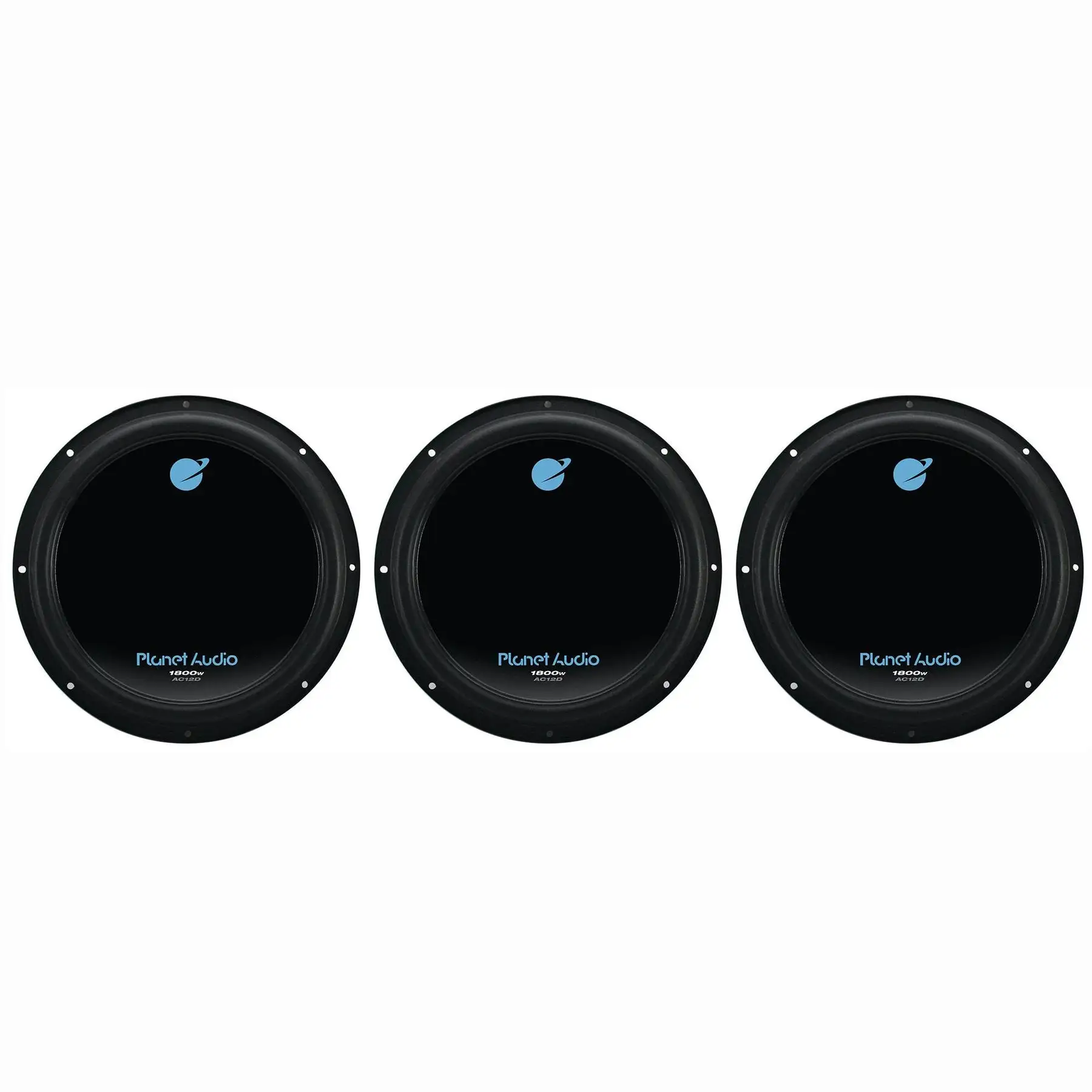 Planet Audio 12" 1800 Watt Car Audio Power Single Subwoofer DVC 4 Ohm (3 Pack)