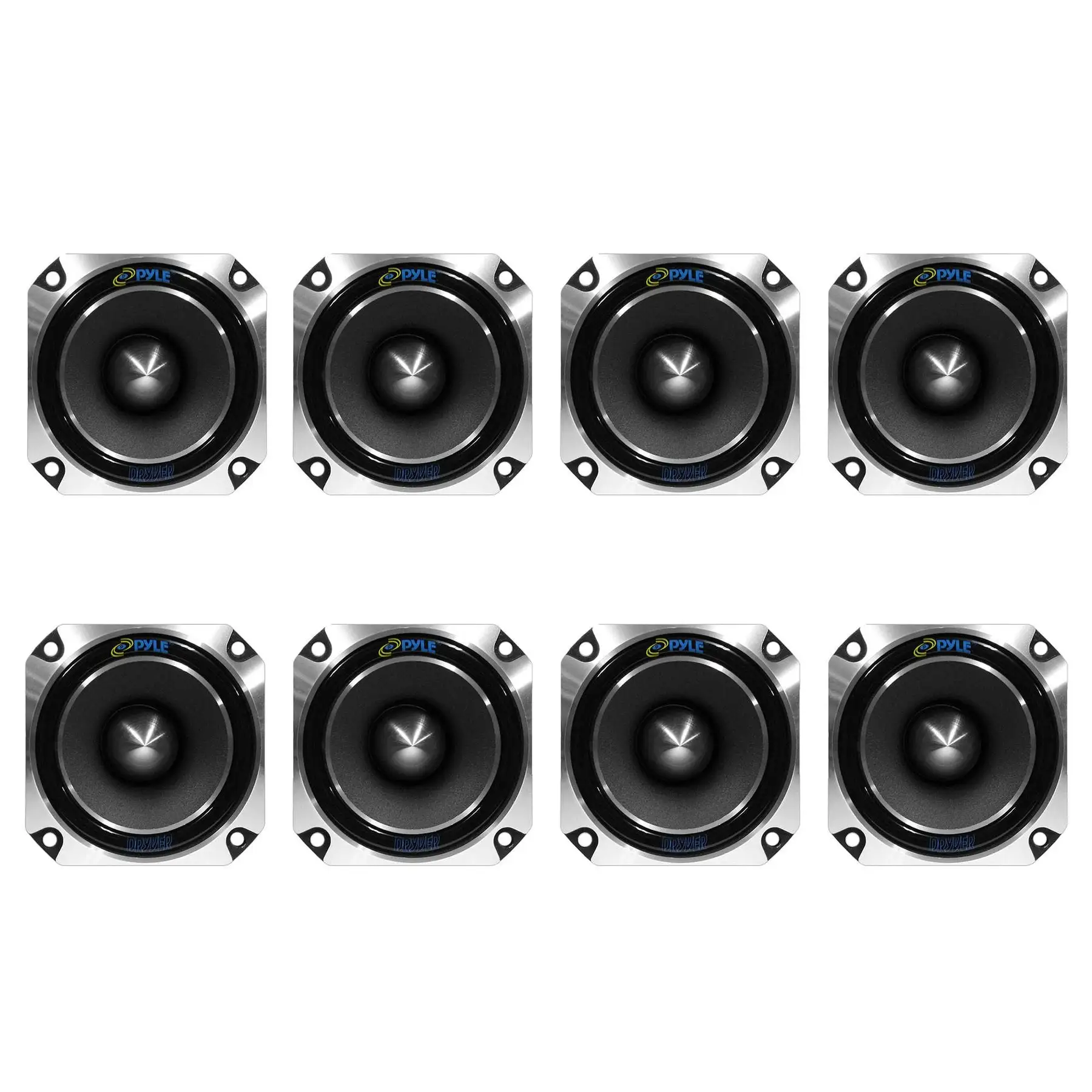 Pyle Pro Dryver 1 Inch 300 Watt Heavy Duty Titanium Super Car Tweeter (8 Pack)