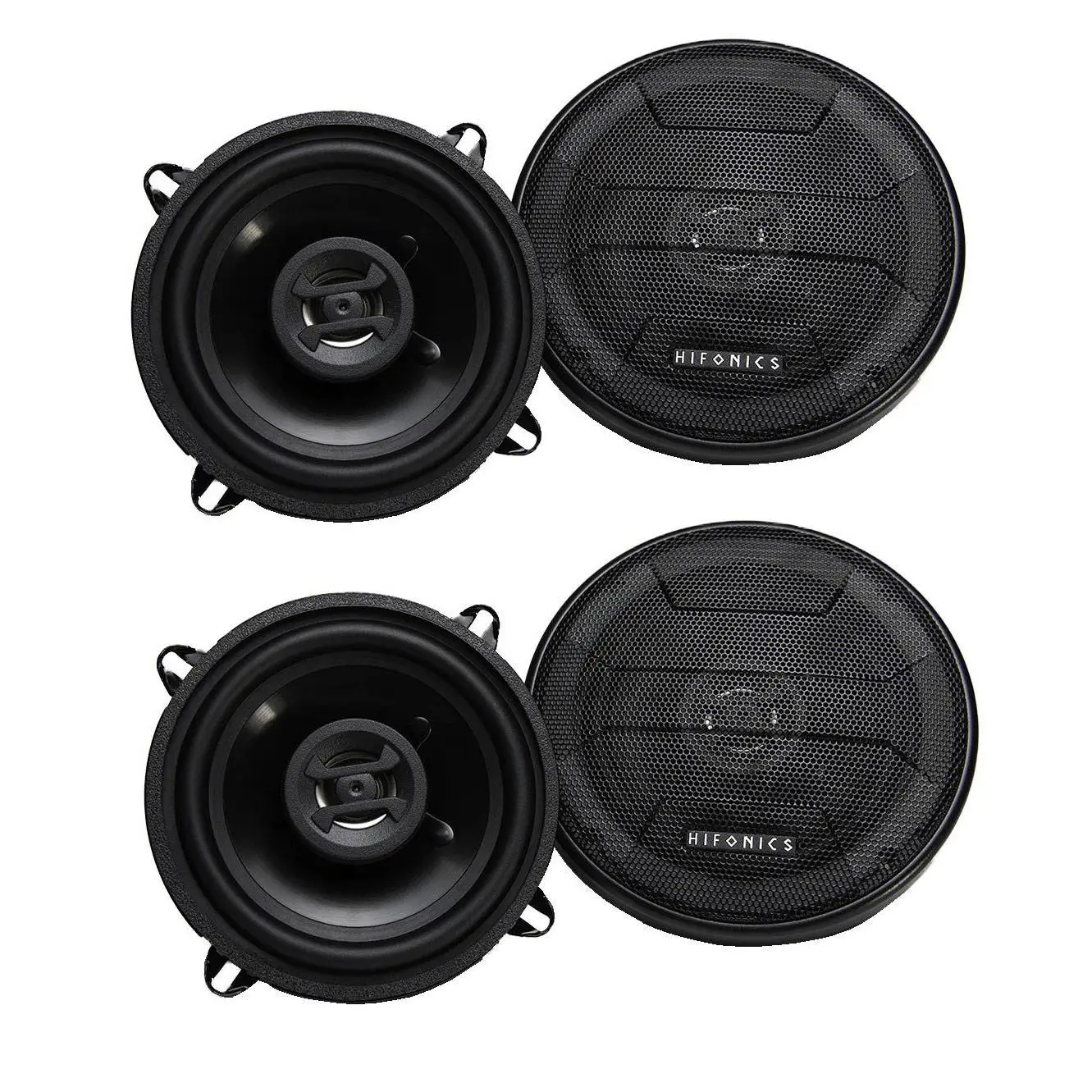 Hifonics Zeus 200 Watt 5.25 Inch 2 Way 4 Ohm Car Audio Coaxial Speakers (2 Pack)