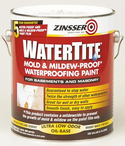 Zinsser 05001 Watertite Mold & Mildew Proof Waterproofing Paint