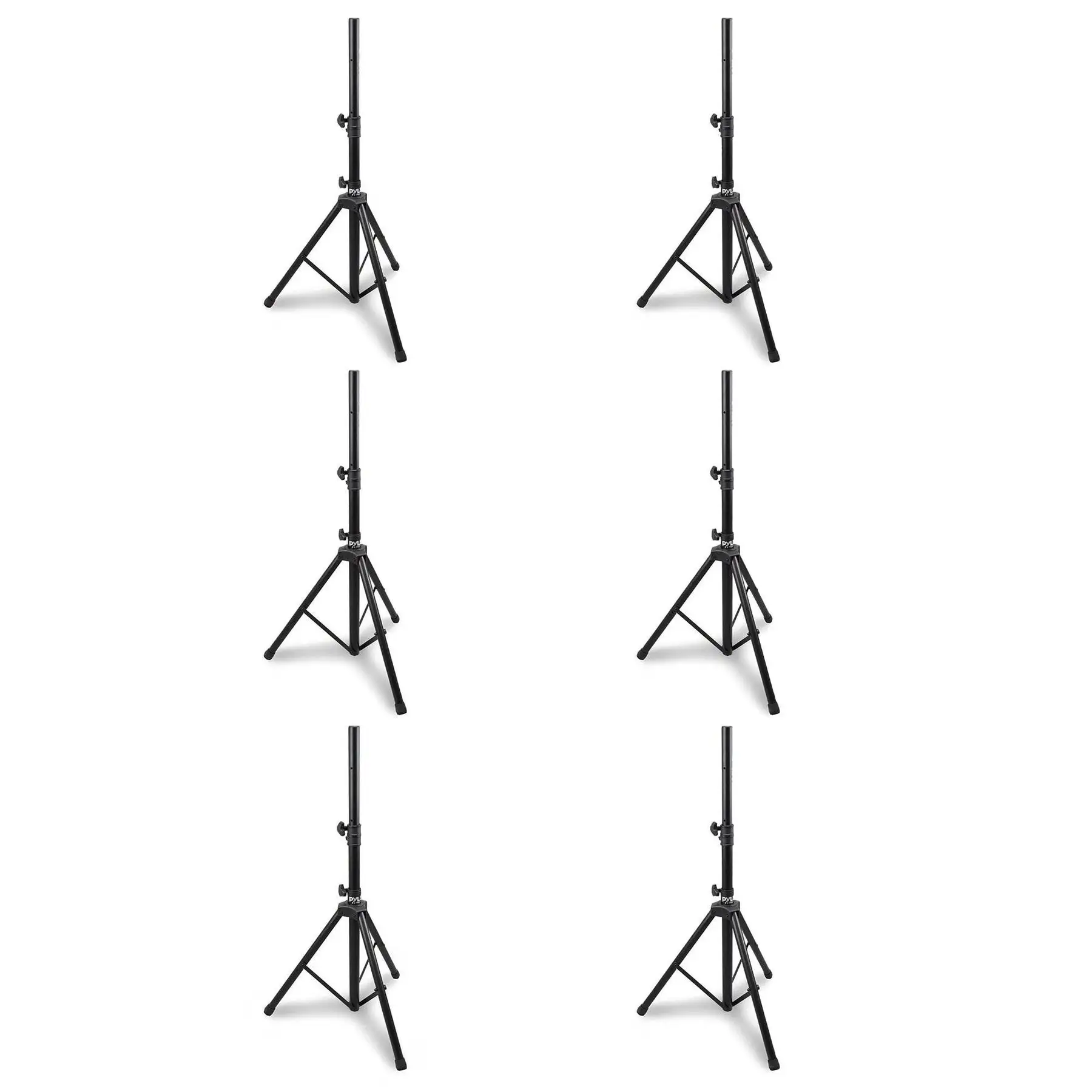 Pyle Pro Adjustable Extending Height Tripod Speaker Stand Holder Mount (6 Pack)