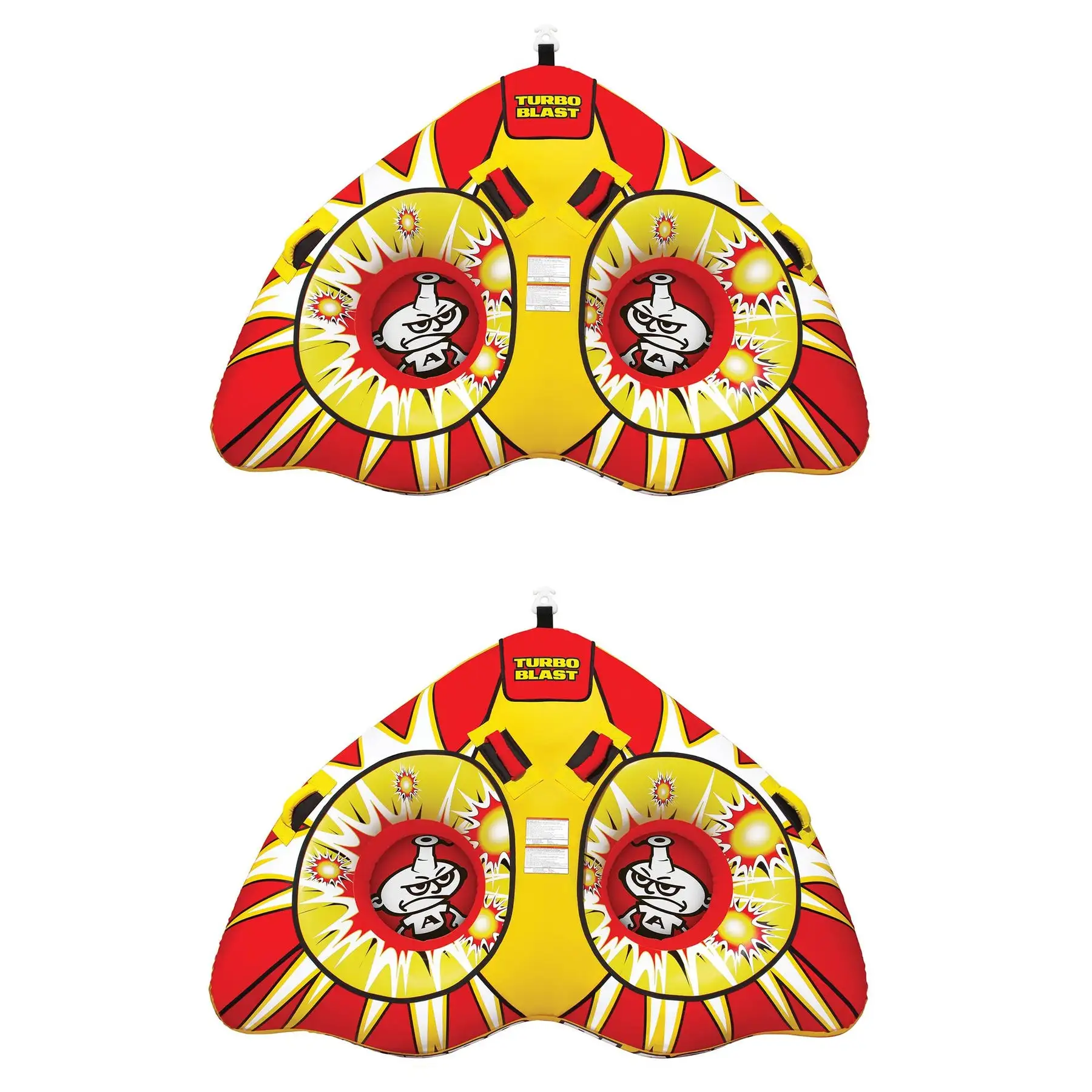 AIRHEAD Turbo Blast Inflatable Double Rider Towable Lake Boat Tube (2 Pack)