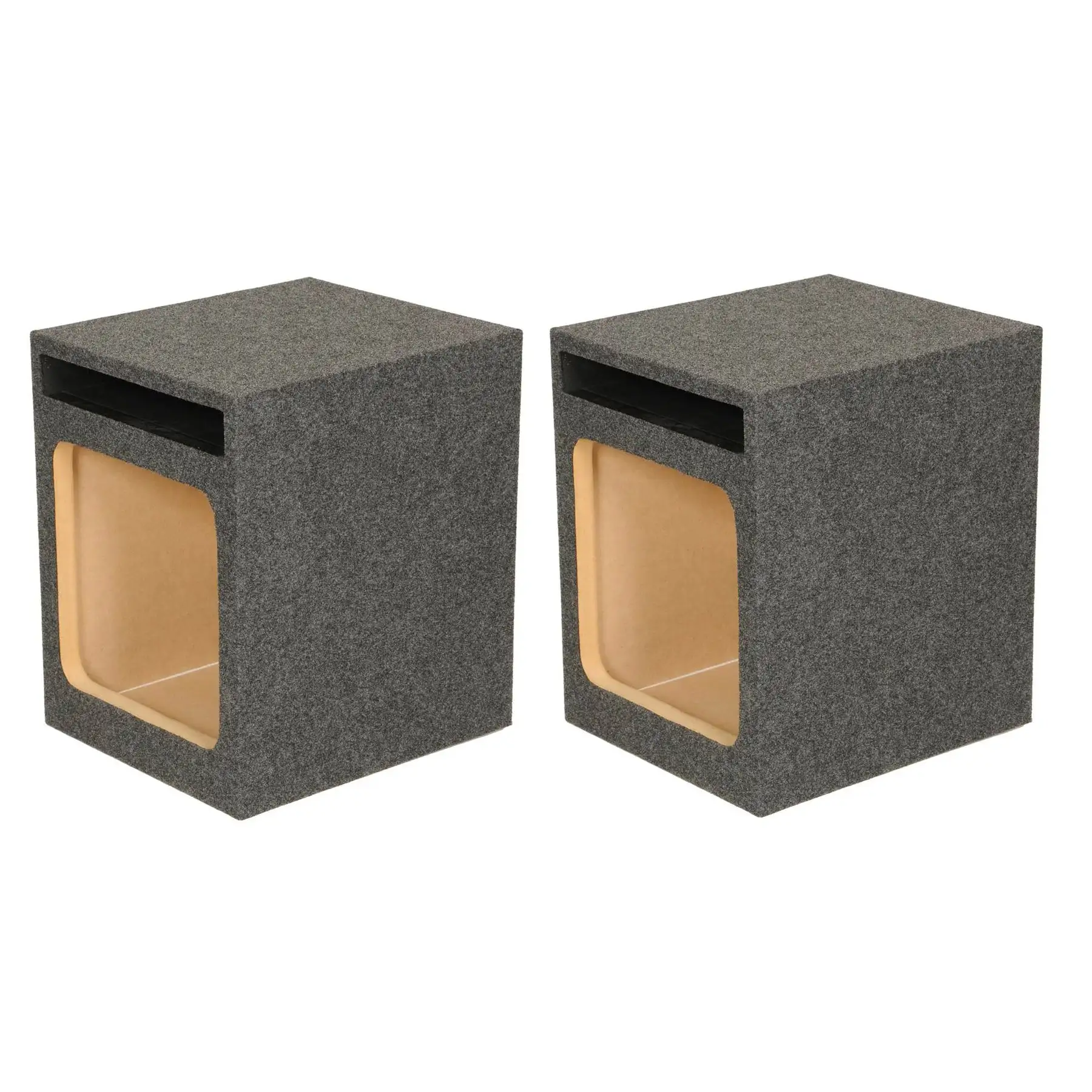 Q Power HD112 12" Single Heavy Duty Vented Square Sub Enclosure Box (2 Pack)