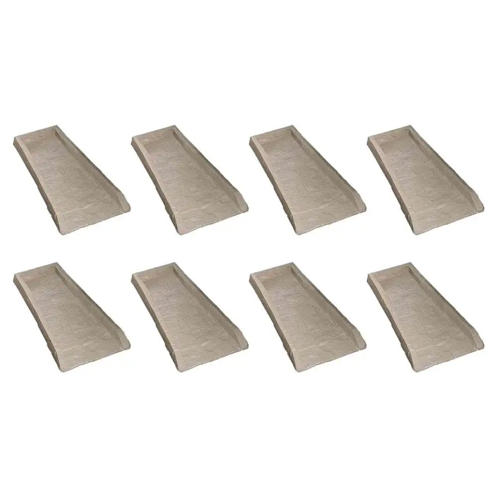 Suncast SB24 Decorative Rain Gutter Downspout Splash Block, Light Taupe (8 Pack)