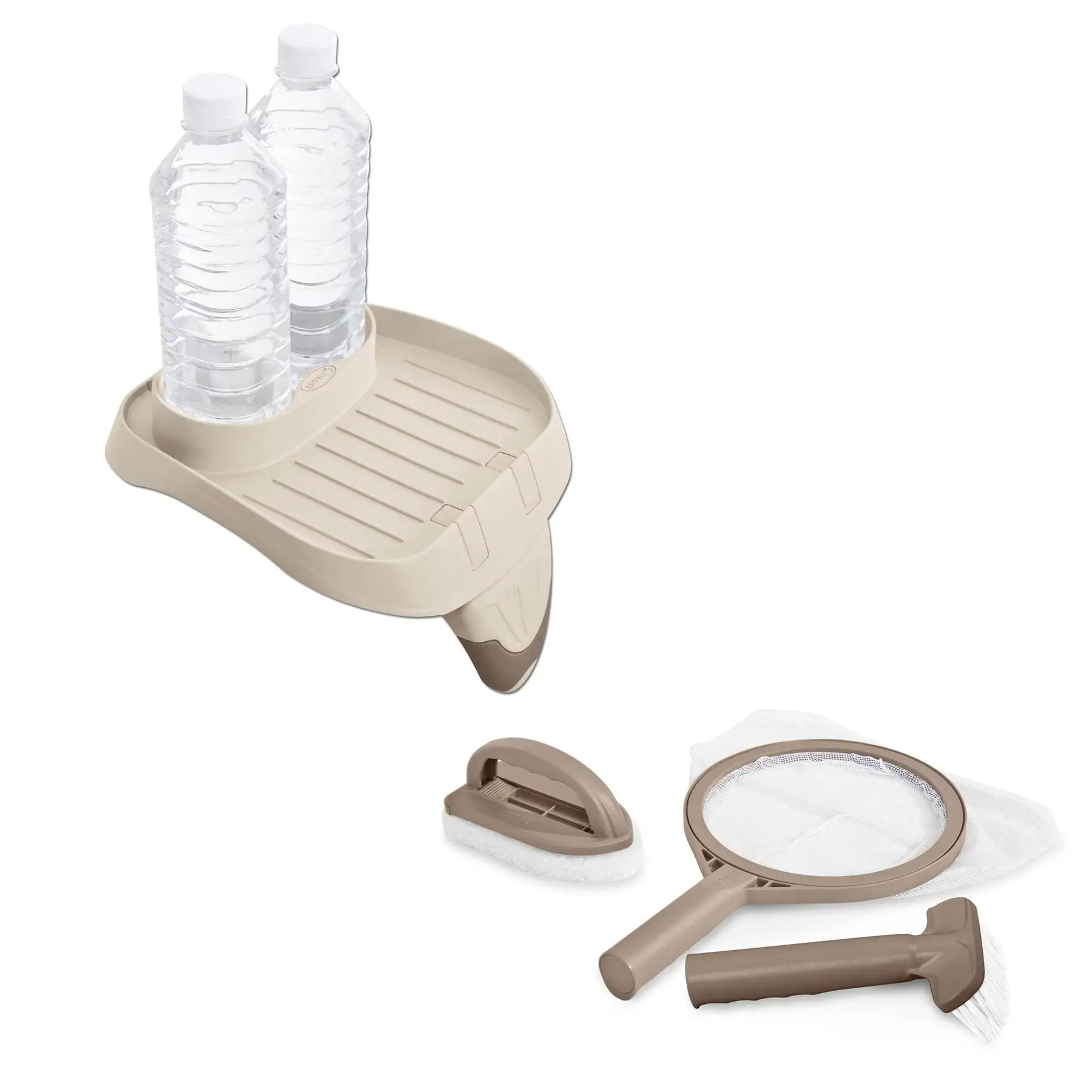 Intex PureSpa Hot Tub Attachable Snack Cup Holder & Maintenance Accessory Kit