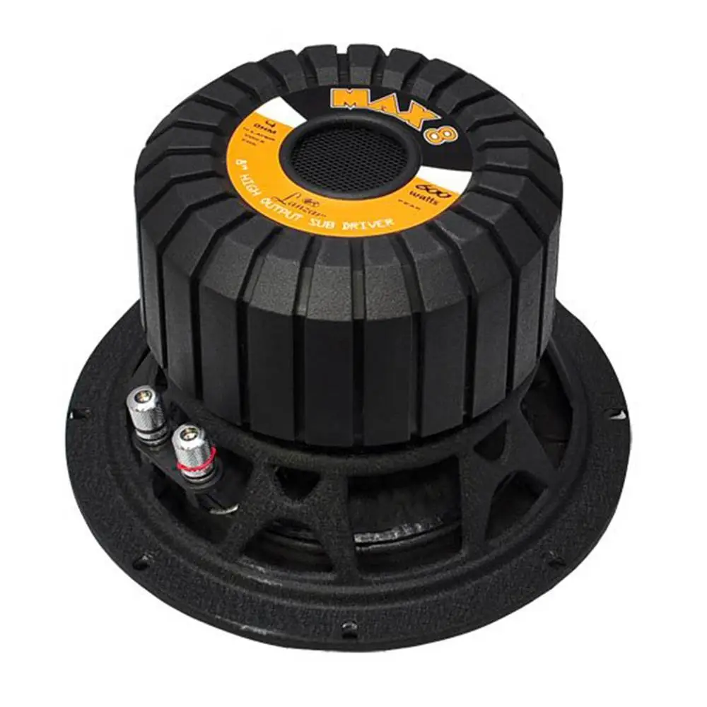 Lanzar 8 Inch 600 Watt 4 Ohm 4 Layer Voice Coil Car Audio Subwoofer>MAX8