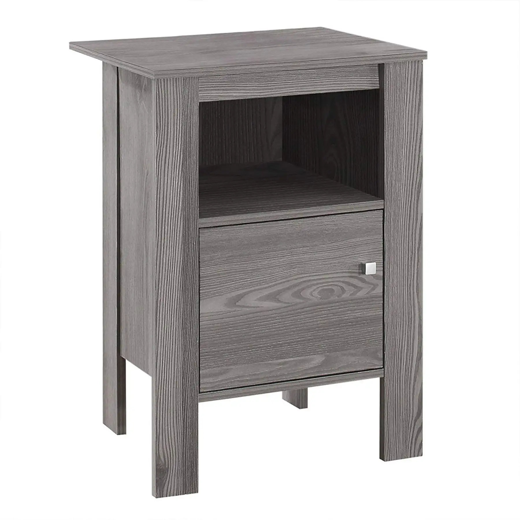 Monarch Specialties Contemporary Accent Rectangular Decor Side End Table, Gray