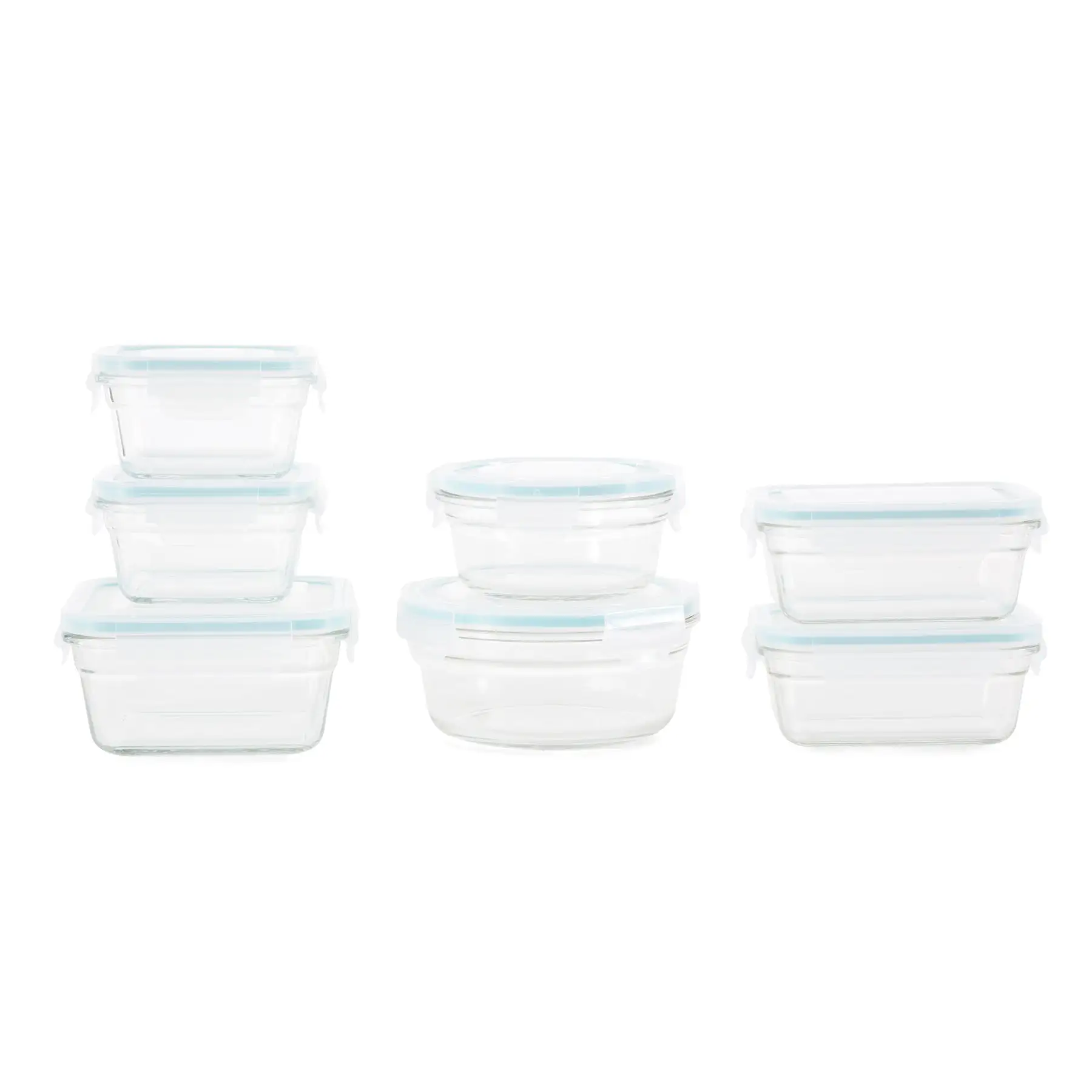 Glasslock Oven and Microwave Safe Glass Food Storage Containers 14 Piece Set