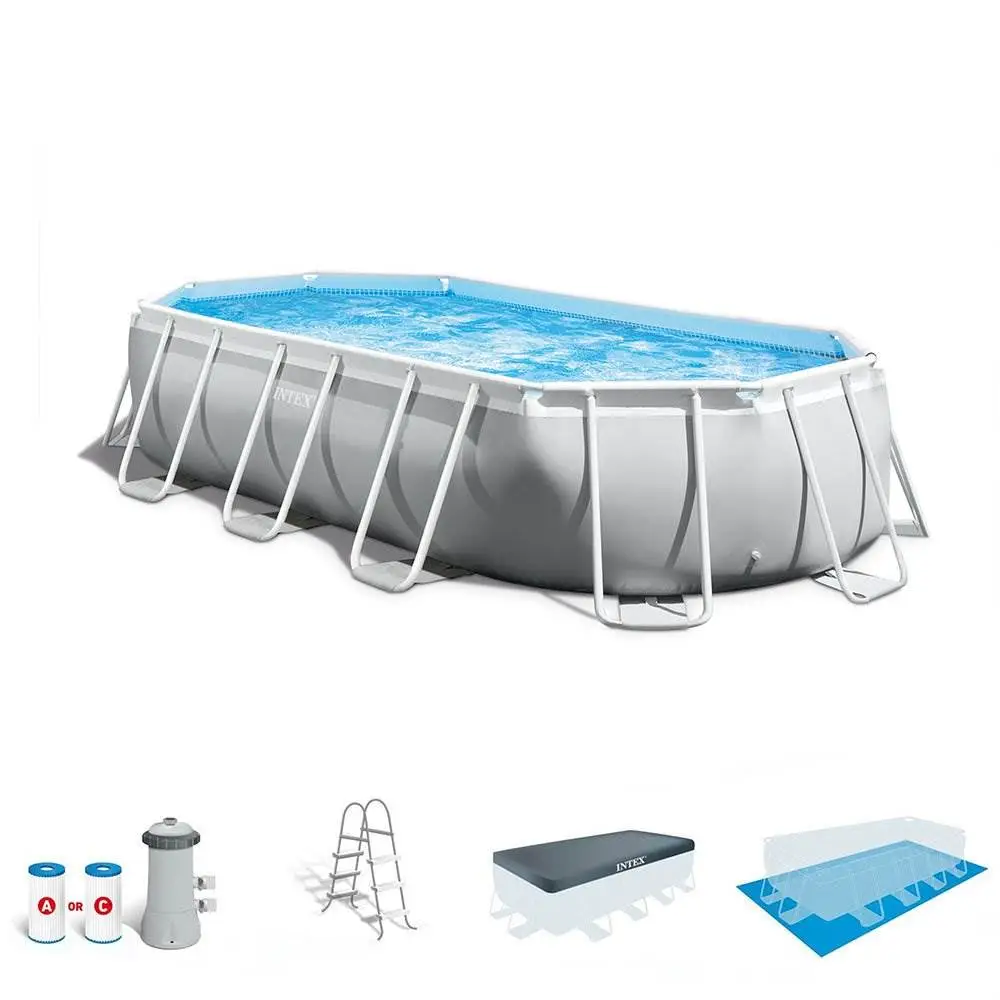 Intex 16.5ft x 9ft x 48in Rectangular Pool Set w/ Filter Cartridges (6 Pack)