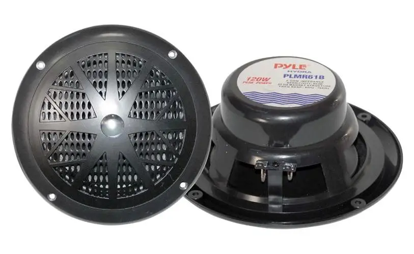 2) NEW PYLE 6.5" 120W Marine/Boat Dual Cone Waterproof Speakers PAIR