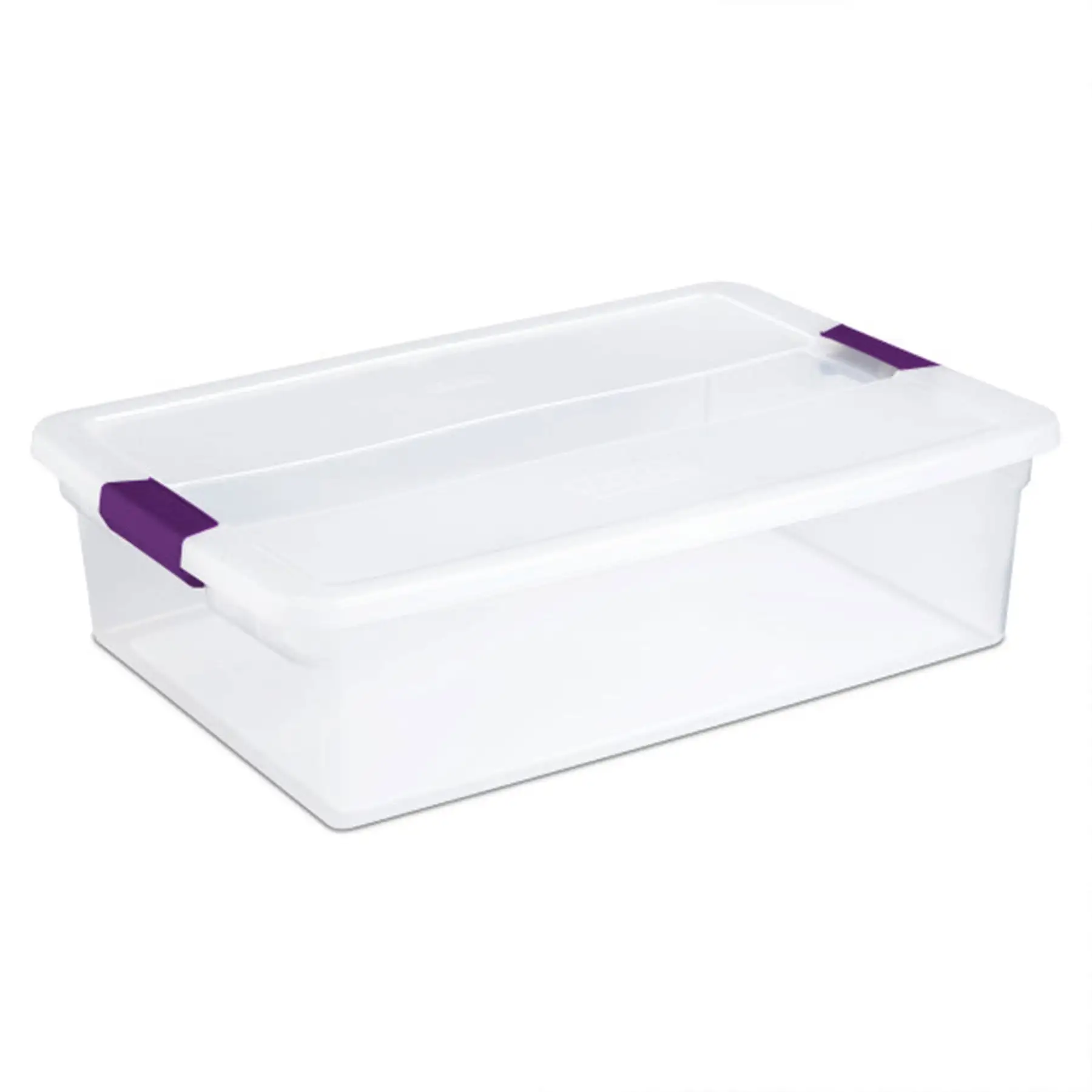 Sterilite 32 Quart Clear View Storage Container Tote w/ Latching Lid, (6 Pack)