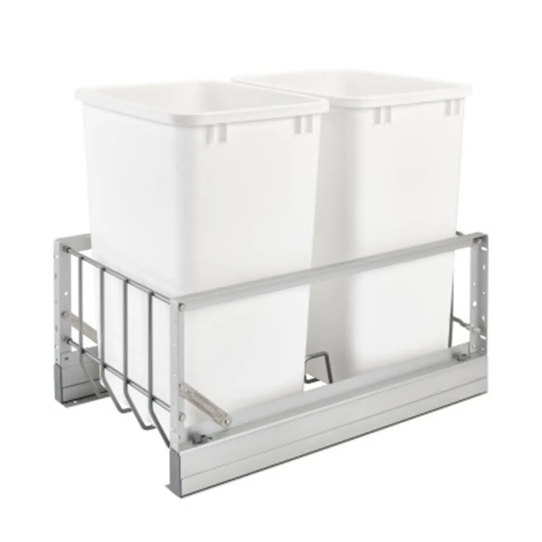 Rev-A-Shelf Double Pullout 35 qt. Kitchen Trash Can with Soft-Close, 5349-18DM-2