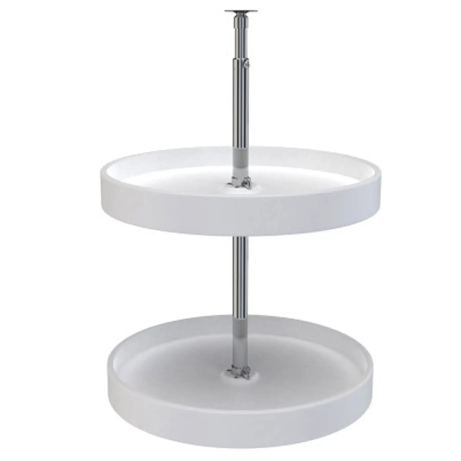 Rev-A-Shelf 18'' Lazy Susan Full-Circle Polymer 2-Shelf, White, 6012-18-11-52