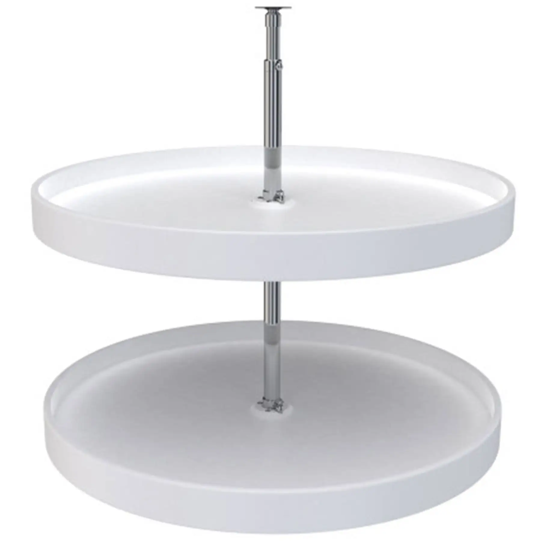 Rev-A-Shelf 28'' Lazy Susan Full-Circle Polymer 2-Shelf, White, 6012-28-11-52