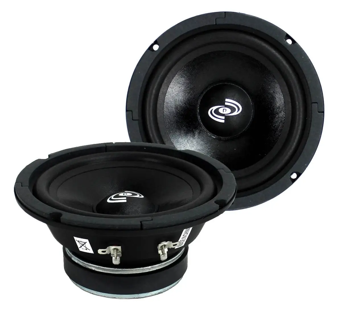 2) Pyle PDMR6 6.5" 600W Car Mid Bass MidRange Woofer Audio Speakers 8 Ohm Black