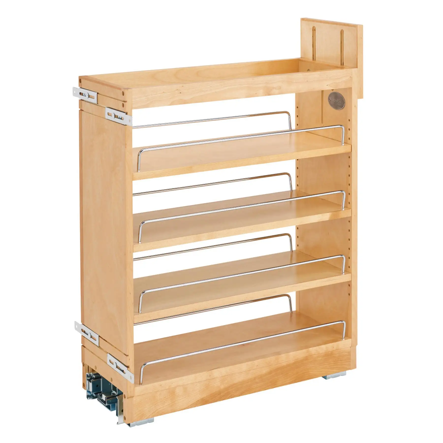 Rev-A-Shelf 8'' Pullout Kitchen Cabinet Organizer Soft-close, 448-BCBBSC-8C