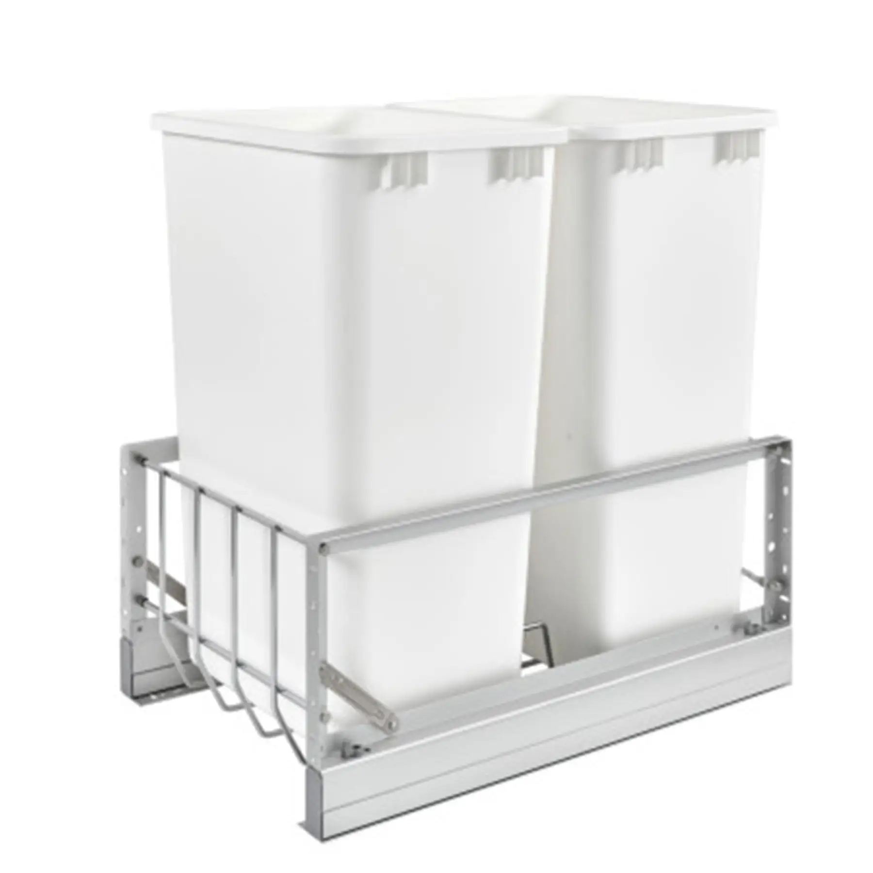 Rev-A-Shelf Double Pullout 50 qt. Kitchen Trash Can w/ Soft-Close, 5349-2150DM-2