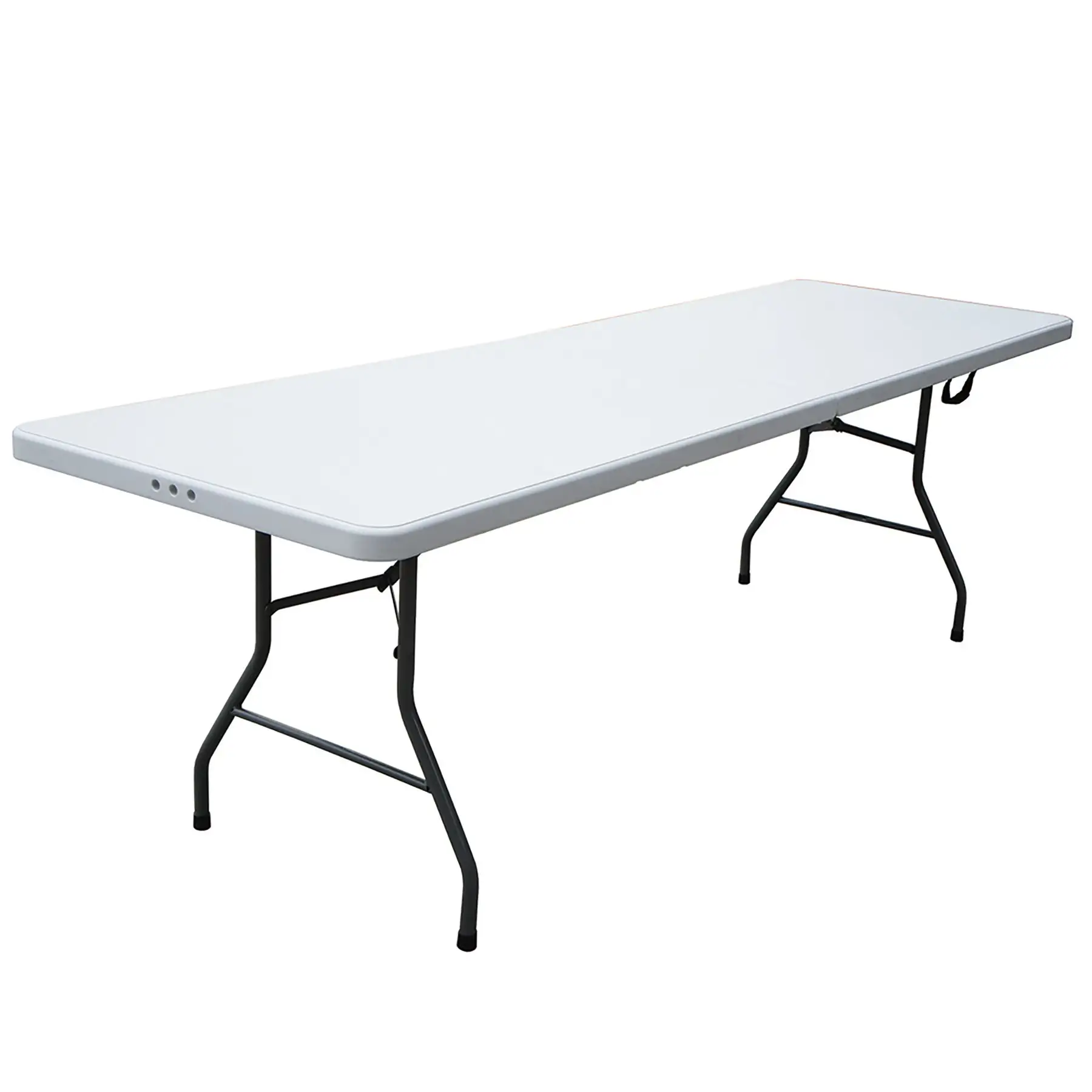 Plastic Development Group 816 Fold In Half 8 Foot Folding Banquet Table, White