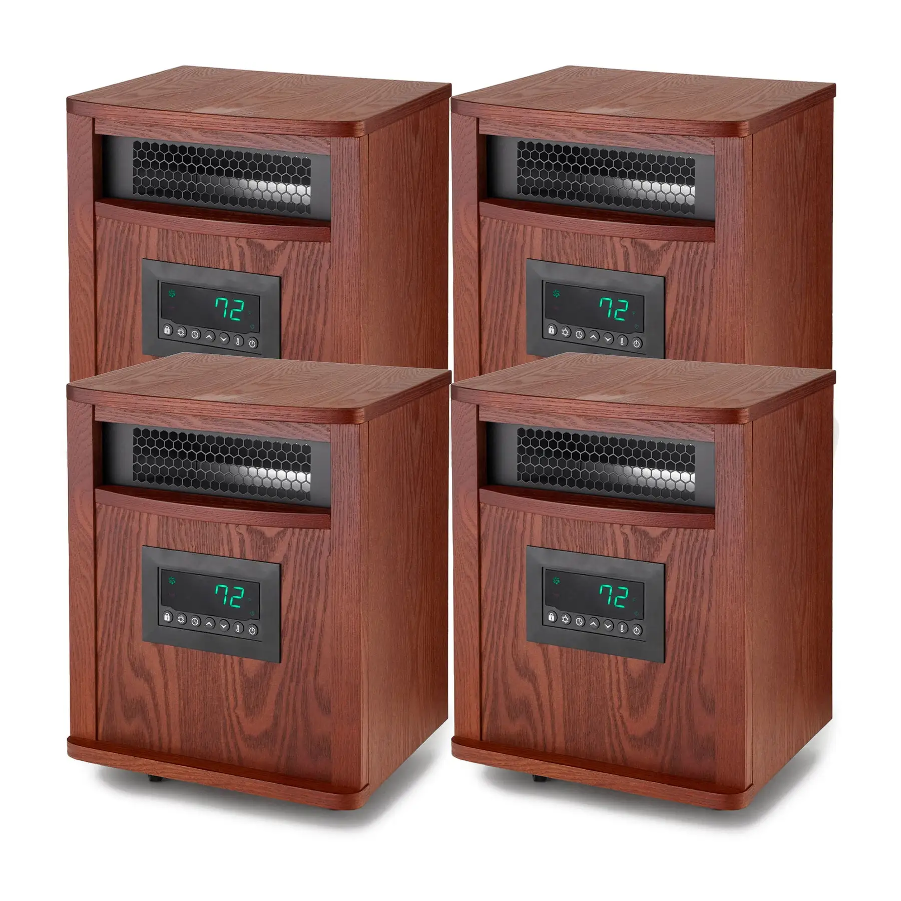 Lifesmart 6 Element 1500W Portable Infrared Quartz Mica Space Heater (4 Pack)