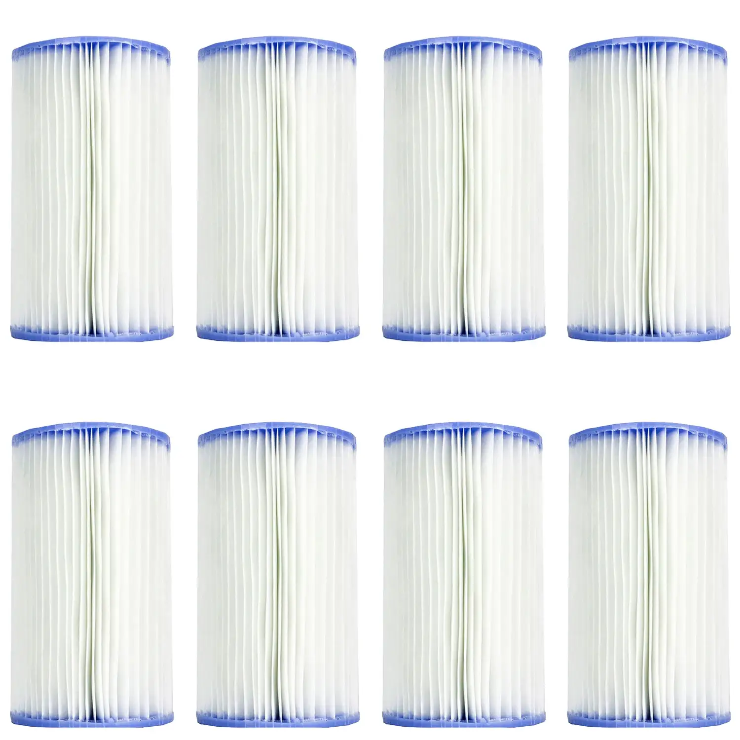 Intex Swimming Pool Easy Set Type B Replacement Filter Pump Cartridge (8 Pack)