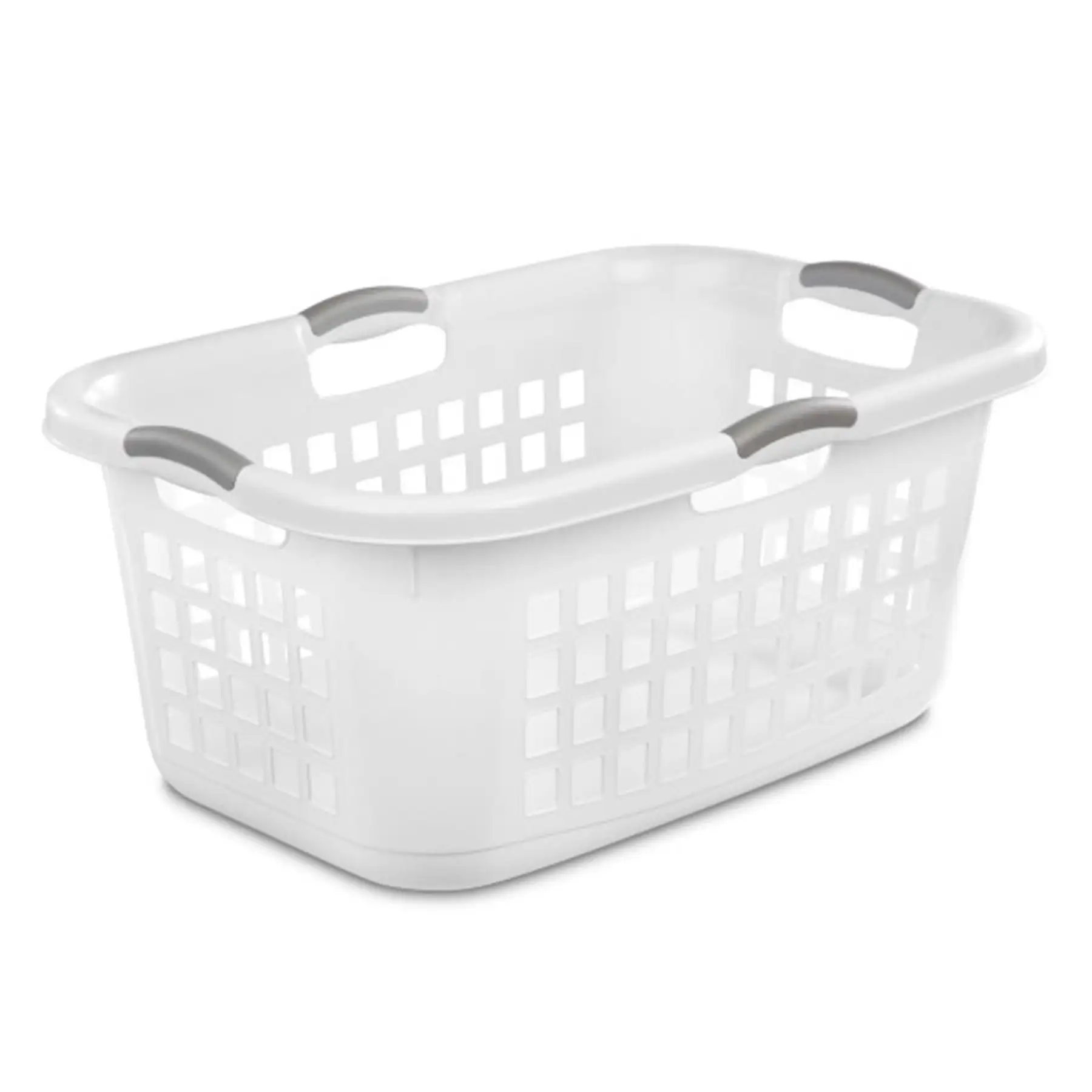 Sterilite Ultra 2 Bushel Plastic Clothes Hamper Laundry Basket, 6 Pack, White