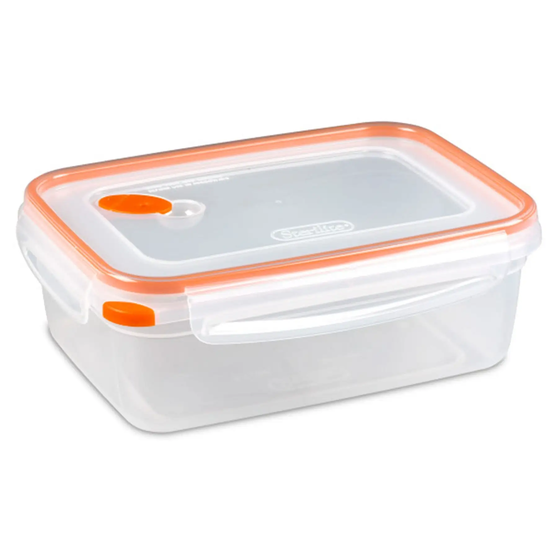 Sterilite 03221106 8.3 Cup Rectangle Ultra-Seal Food Container, Orange (6 Pack)