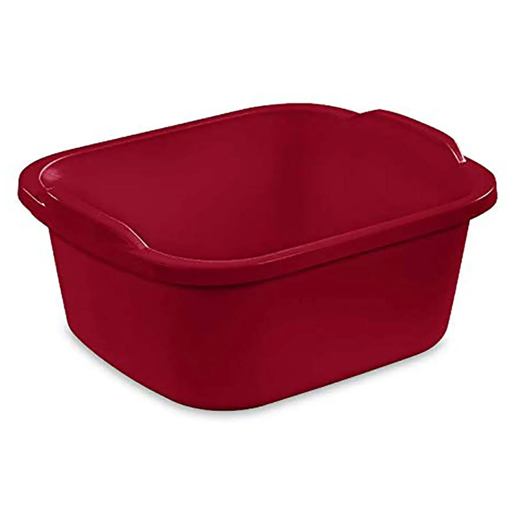 Sterilite Large Multi-Function Home 12-Qt Sink Dish Washing Pan, Red (8 Pack)