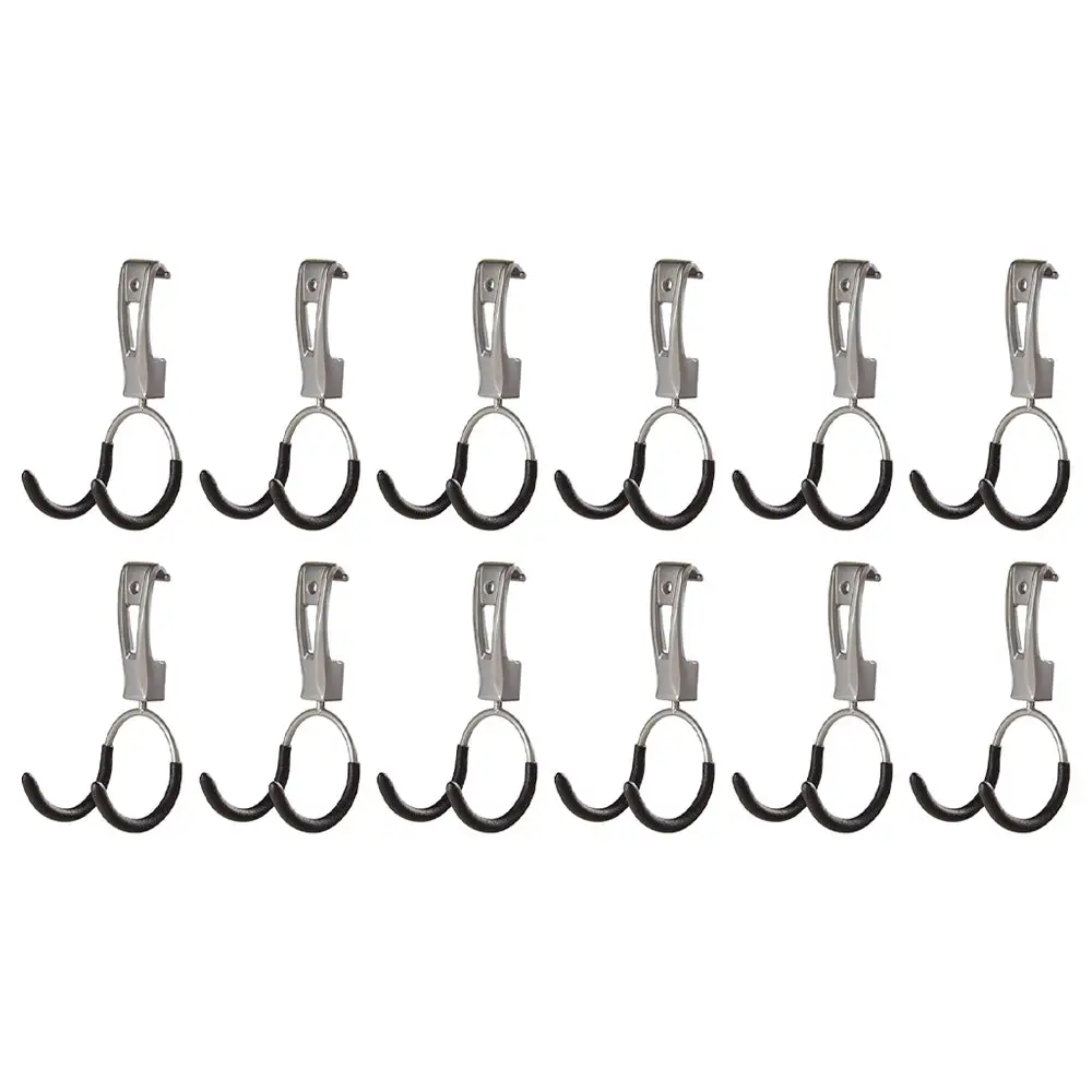 Rubbermaid Universal Metallic FastTrack Hanging Garage Hook Organizers (12 Pack)