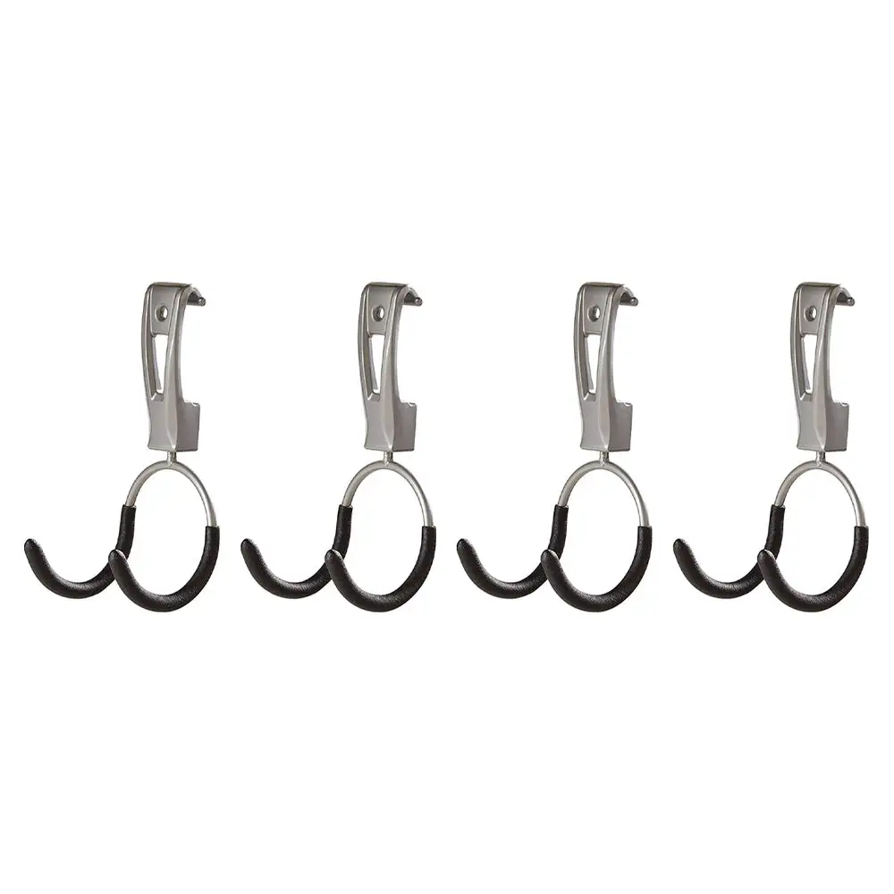 Rubbermaid Universal Metallic FastTrack Hanging Garage Hook Organizers (4 Pack)