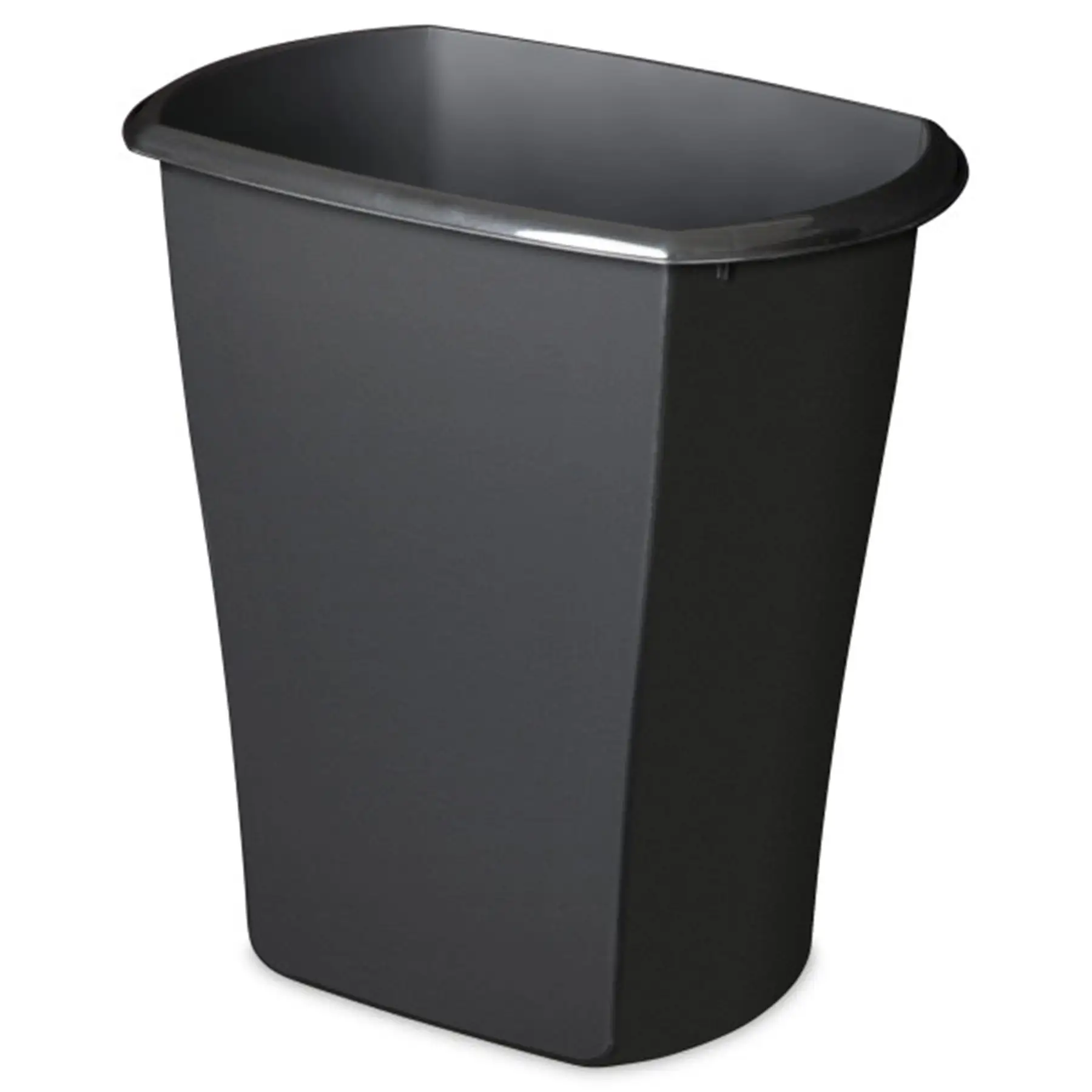 Sterilite 10539006 10 Gallon Ultra Plastic Wastebasket Trash Can, Black (6 Pack)