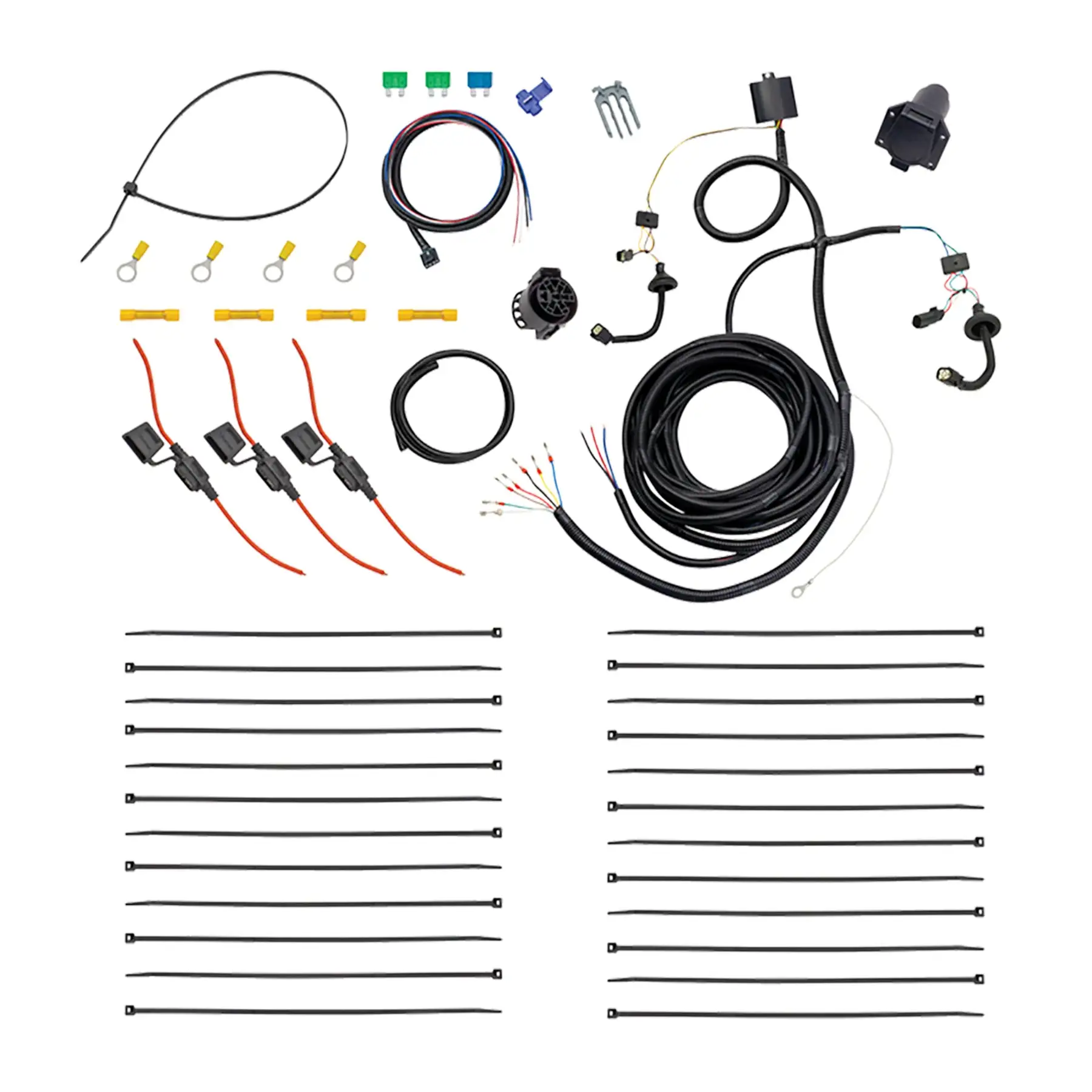 Tekonsha 22114 7 Way Tow Harness Wiring Kit Compatible with Select Ford Models