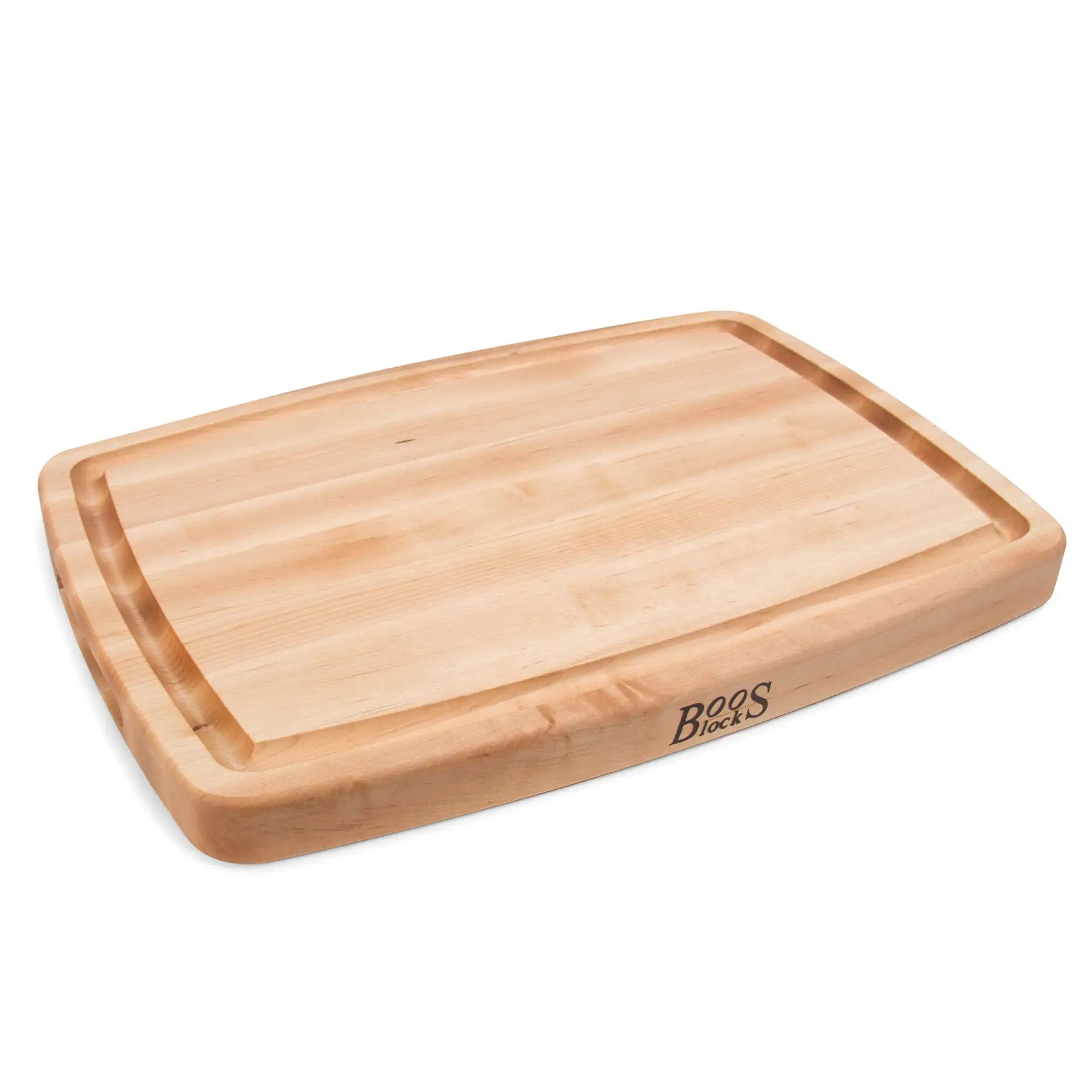 John Boos Maple Wood Edge Grain Reversible Oval Cutting Board, 20" x 14" x 1.5"