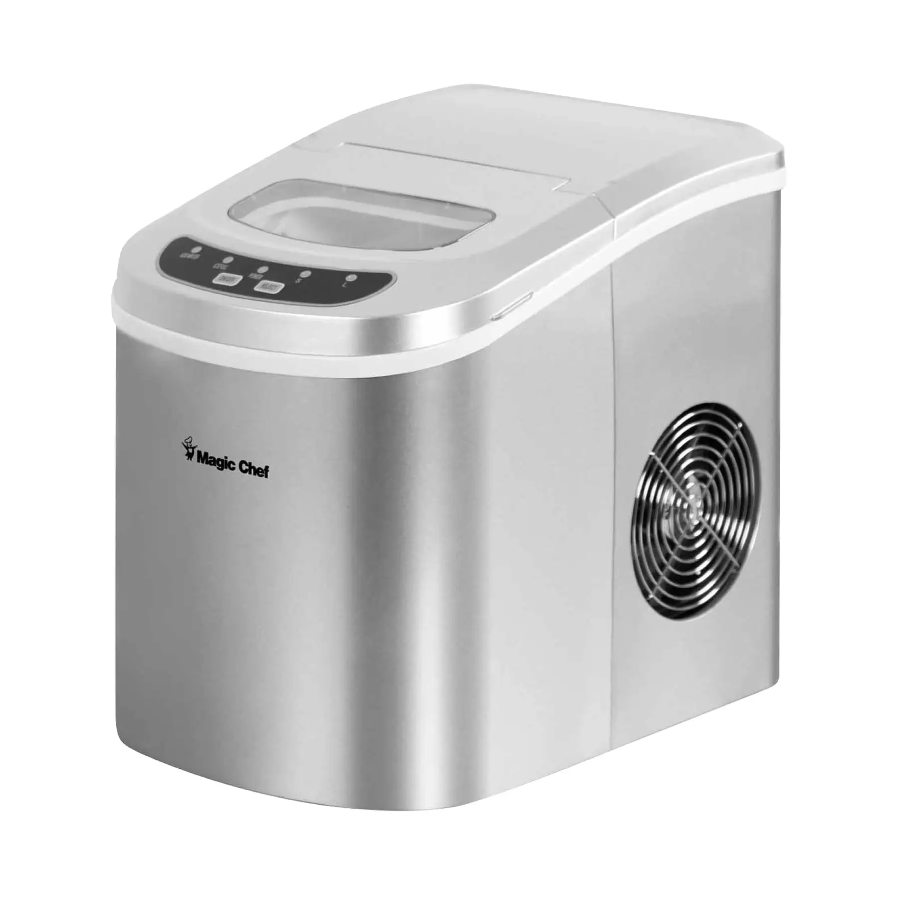 Magic Chef MCIM22SV Portable Countertop Ice Maker, 27 Pounds Per Day, Silver